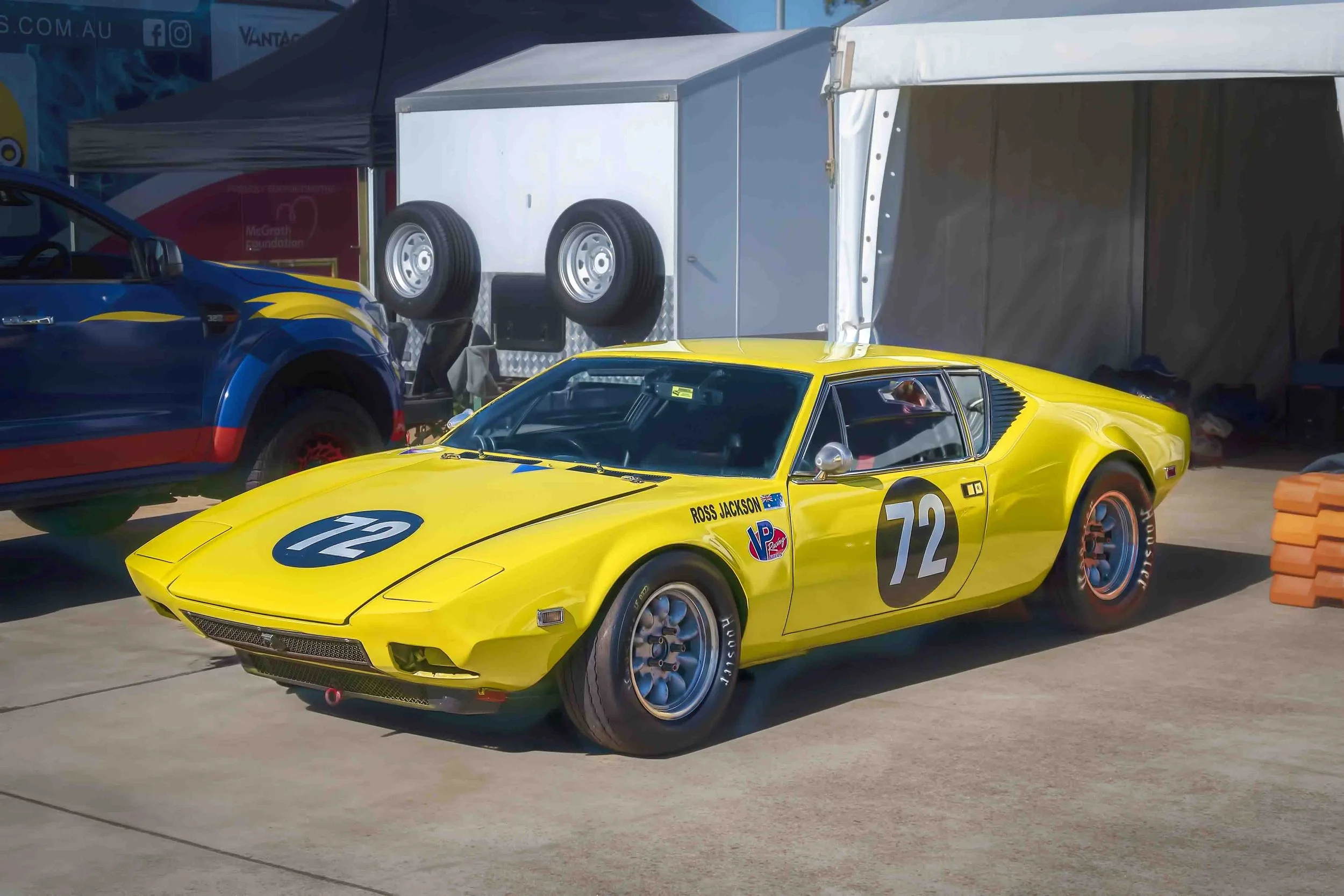 Yellow DeTomaso Pantera