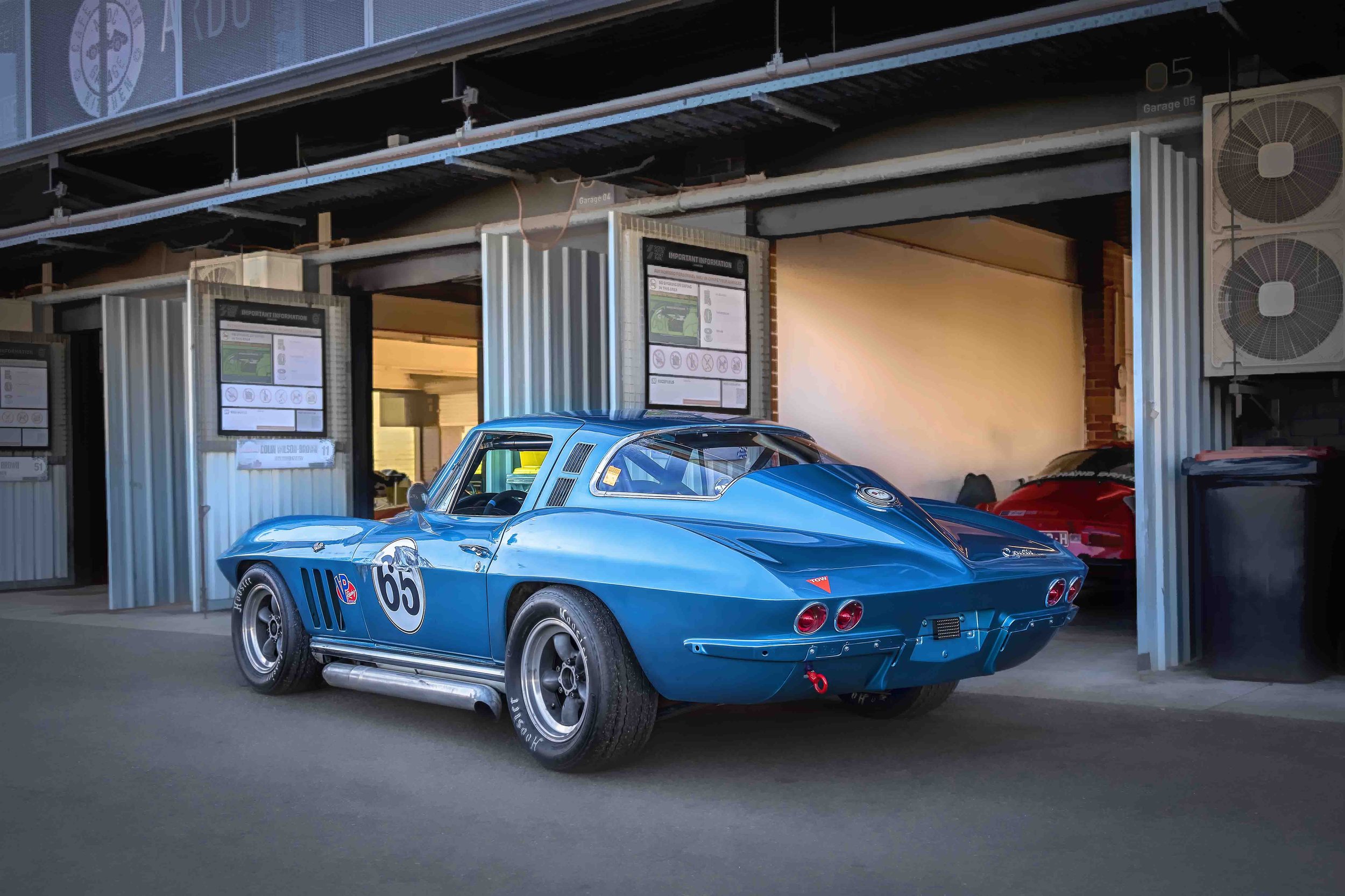 Blue C2 Corvette Rear