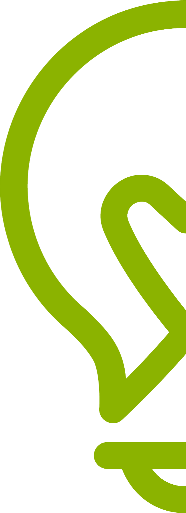 Large green question mark on a black background.