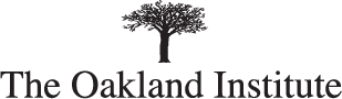 Logo of The Oakland Institute, featuring a stylized tree above the organization's name.