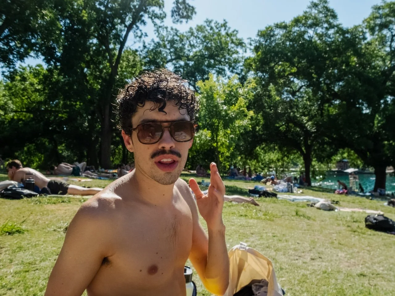 Mr. Rose: Another Barton Springs moment captured with a friend Jack Rose. A typical catch up sesh we'd have.