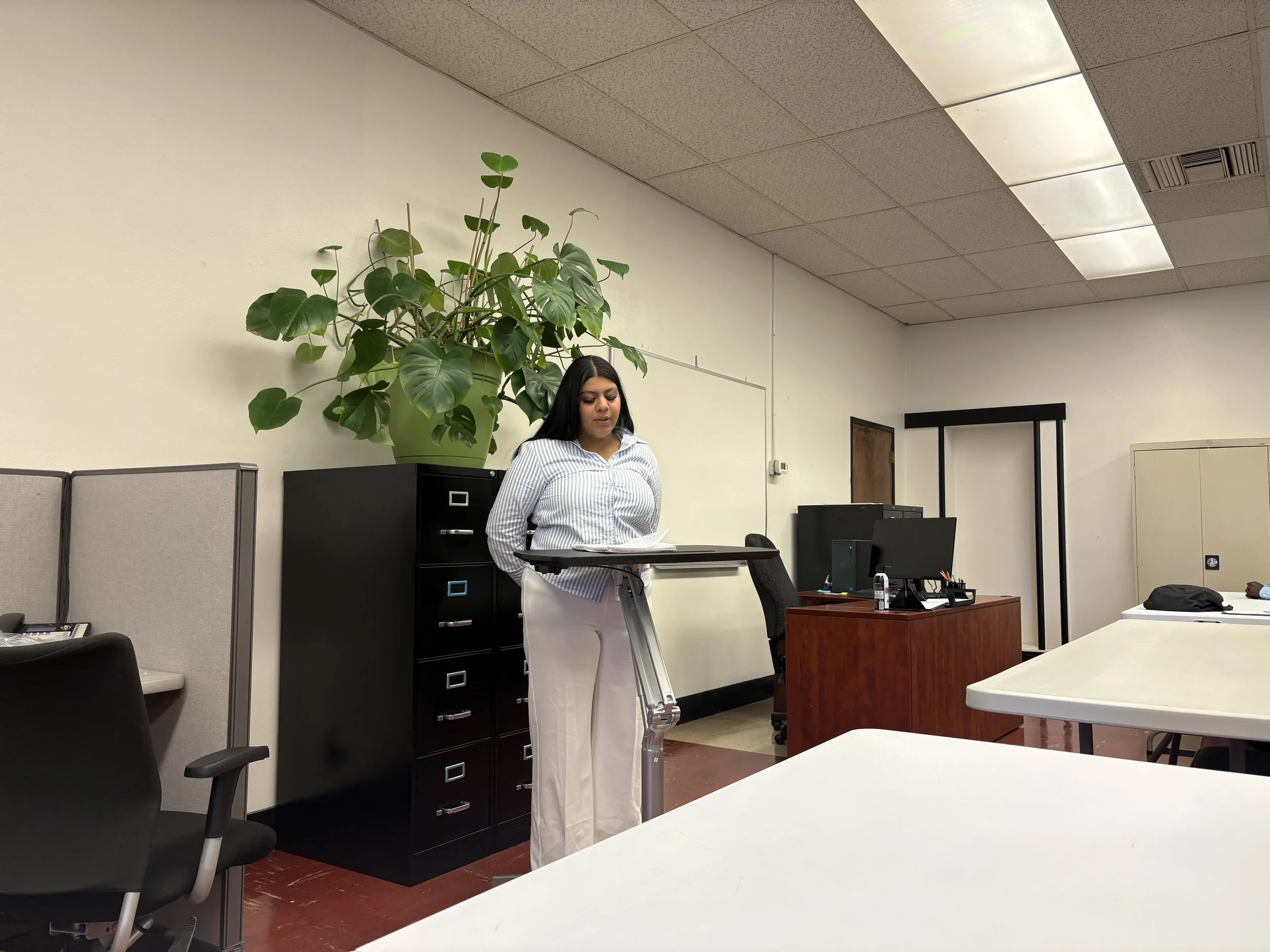 Sarai Morales giving a speech on what she's learned from the program! 07/27/26