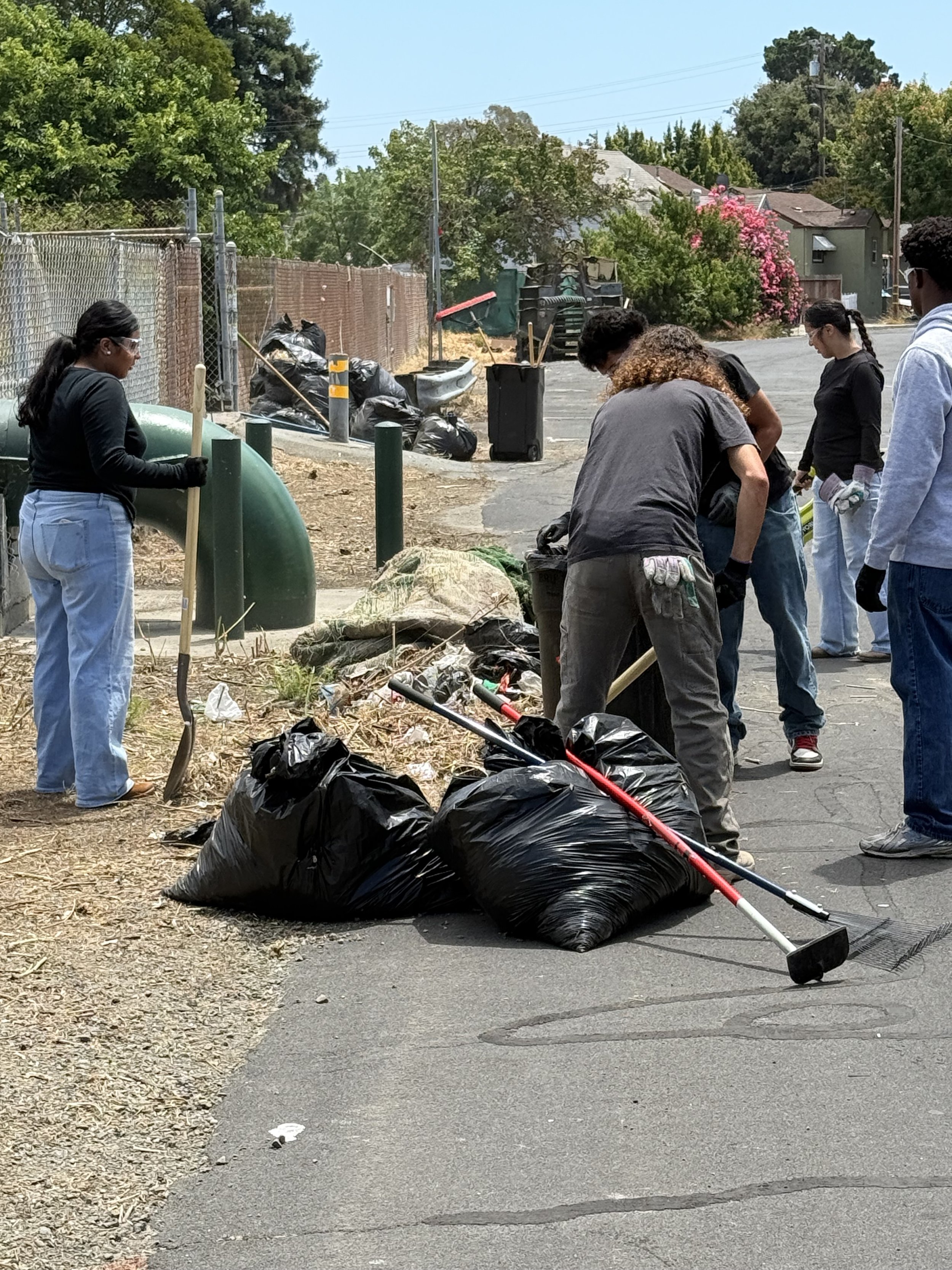 This picture was taken during the first day of them starting the Community cleanup project.