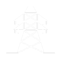 Silhouette of an electrical transmission tower