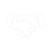 Silhouette of a handshake between two people