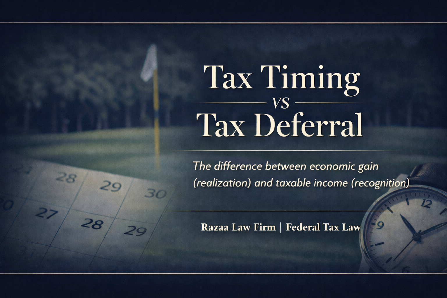 Tax Planning Without the Hype: Timing, Deferral, and True Exclusions From Income