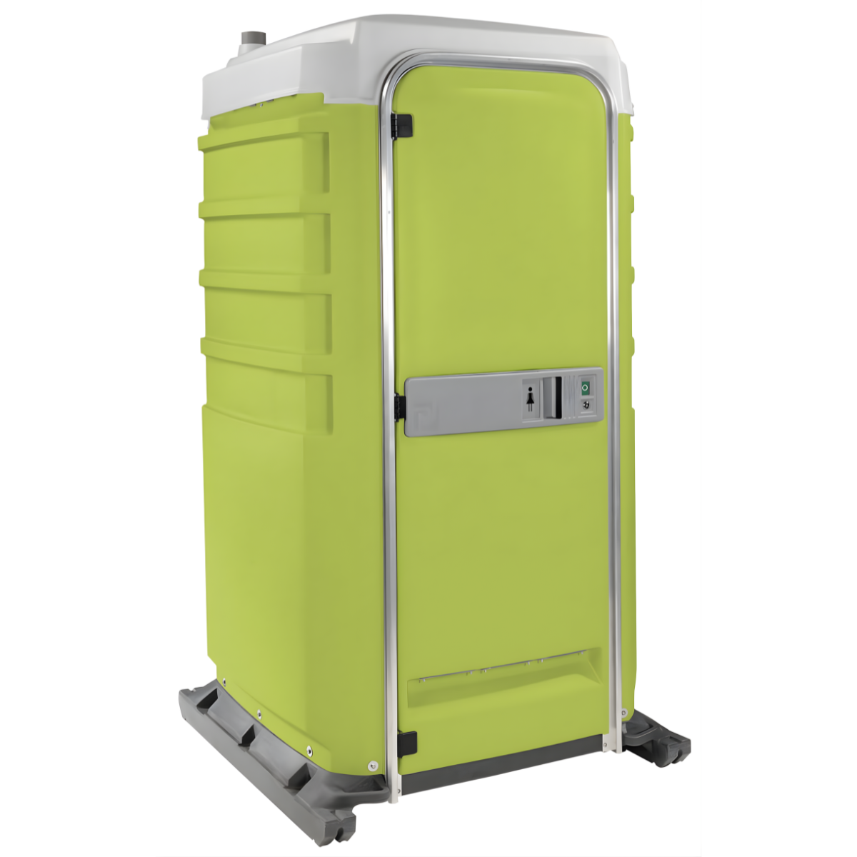 Lime Green Flushable Portable Toilet with sink