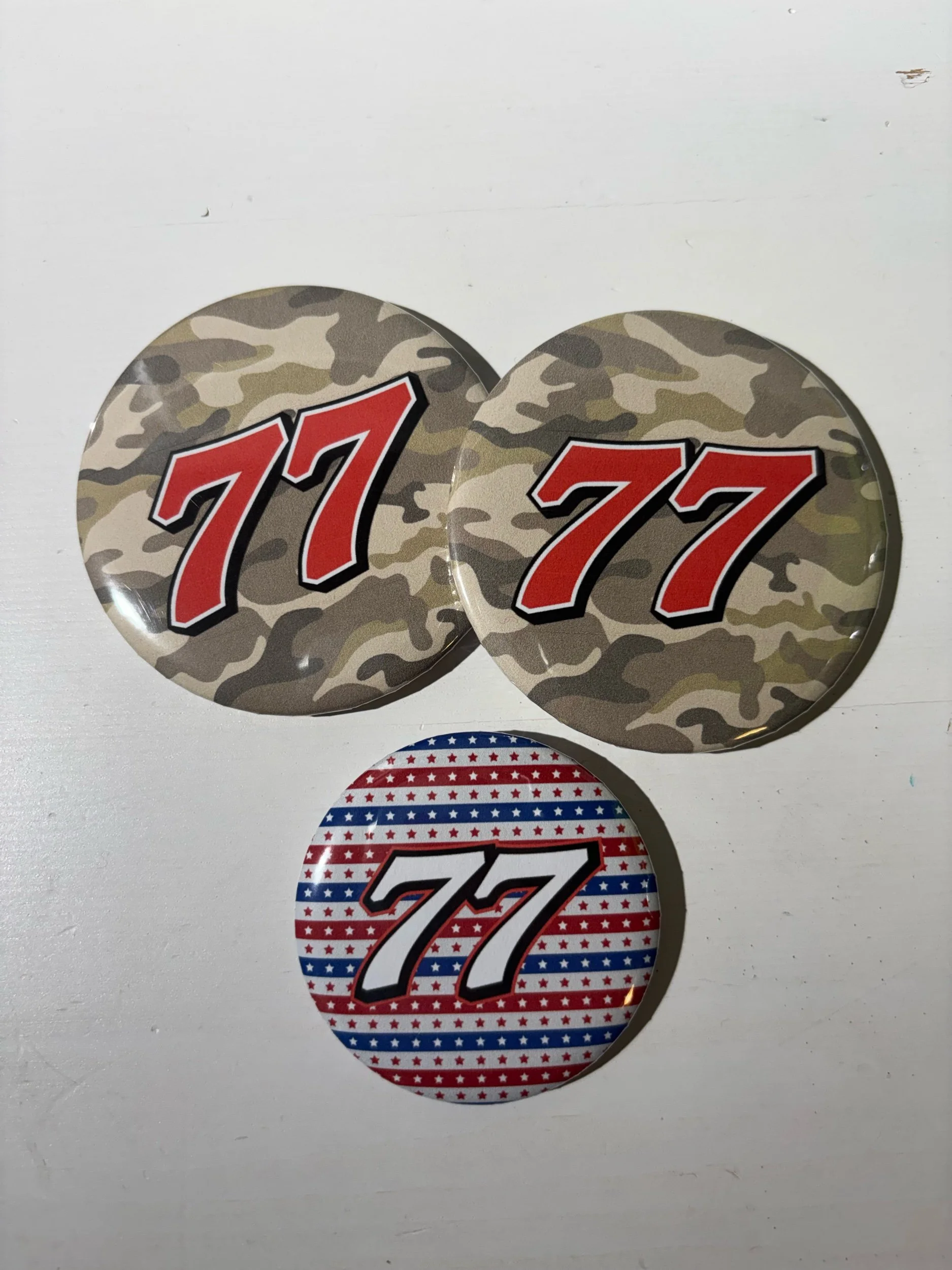 CARSON HOCEVAR 77 Race Button
