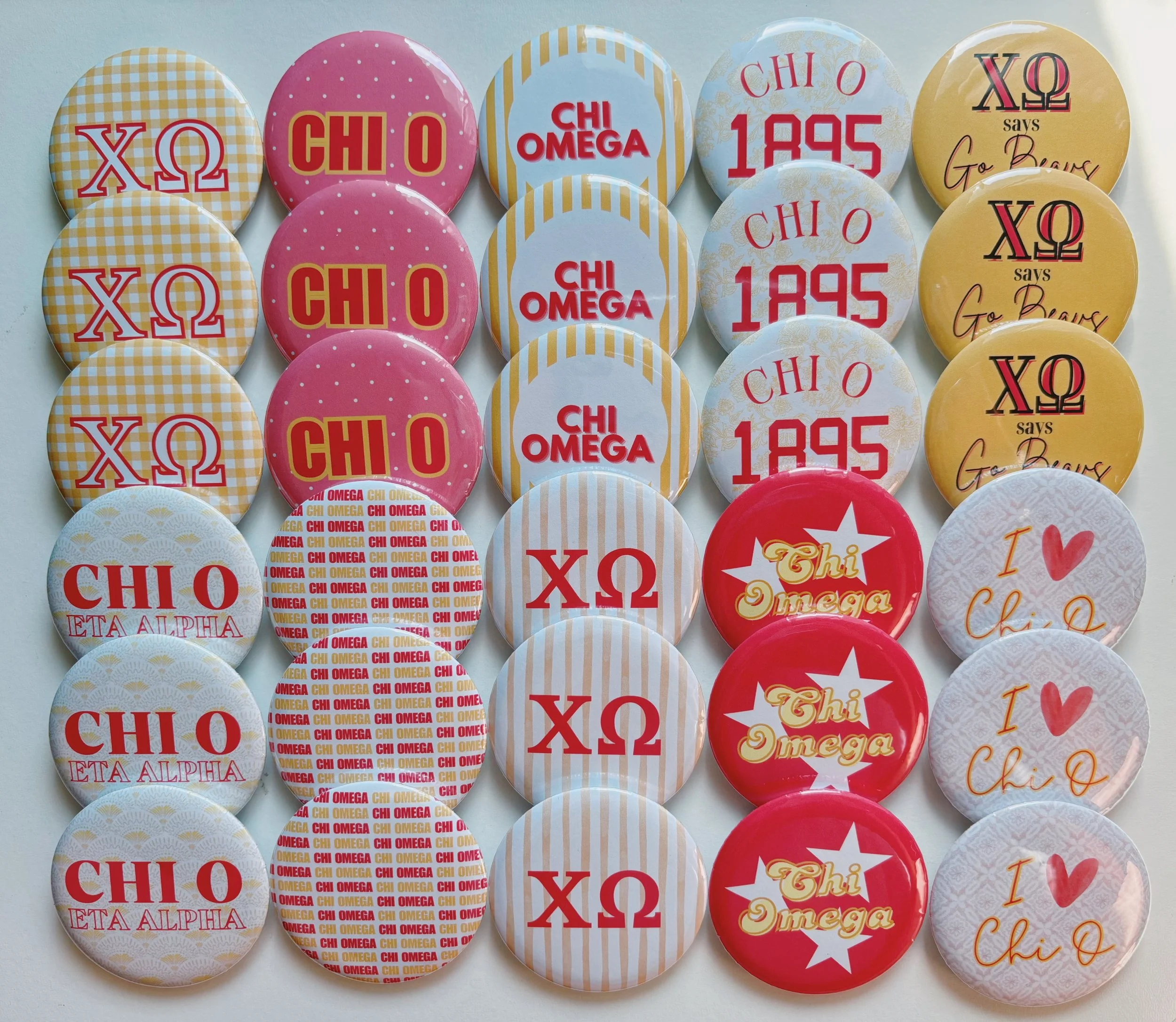 CHI OMEGA Gameday Buttons