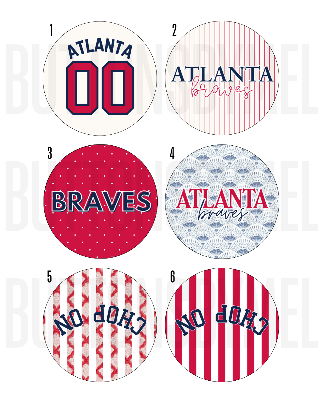 Atlanta Braves Buttons