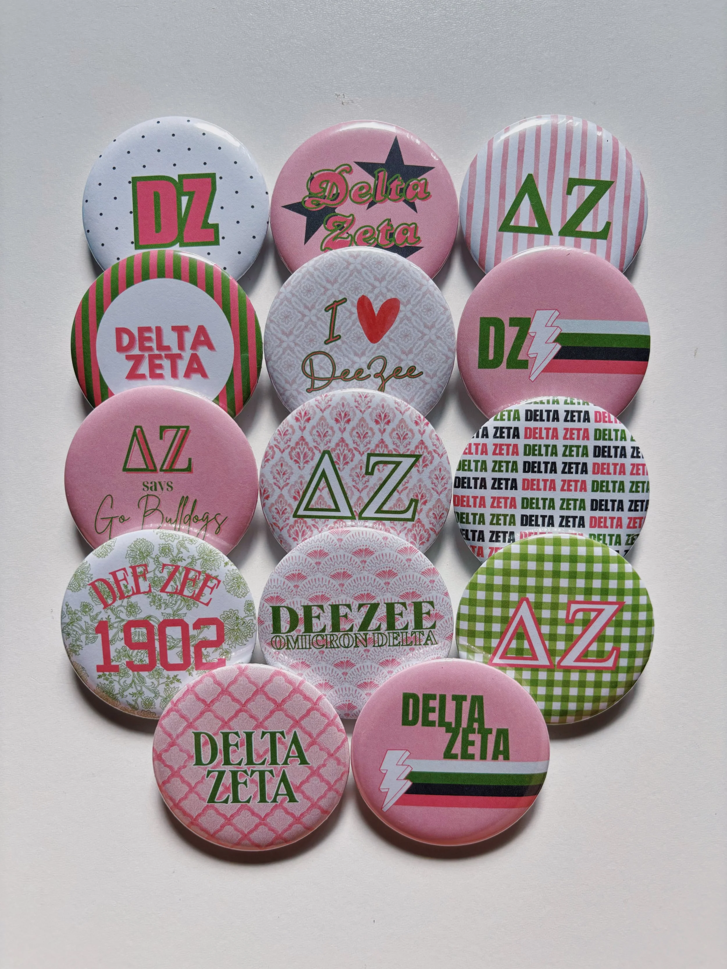 DELTA ZETA Gameday Buttons