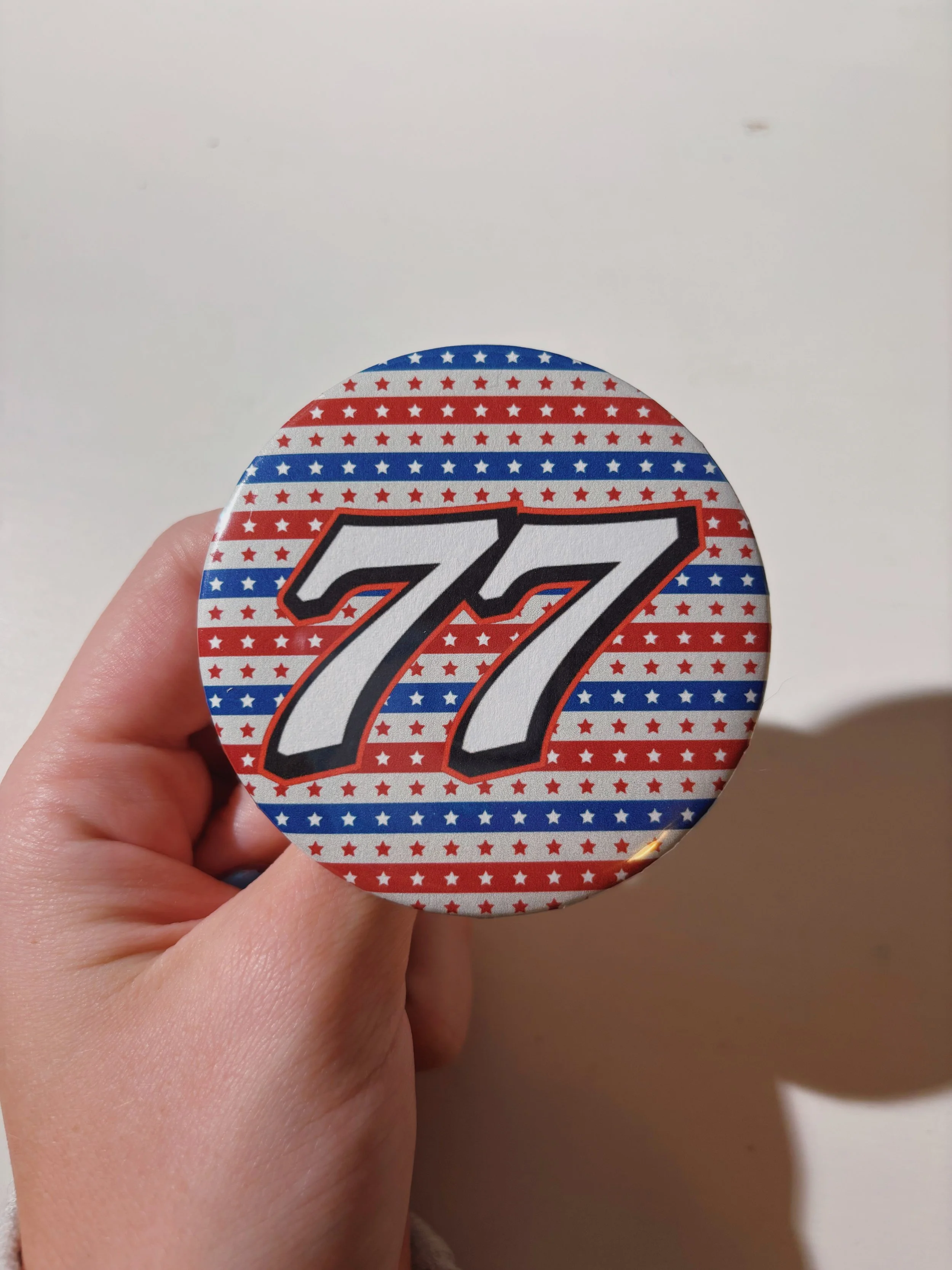 CARSON HOCEVAR Patriotic Race Button
