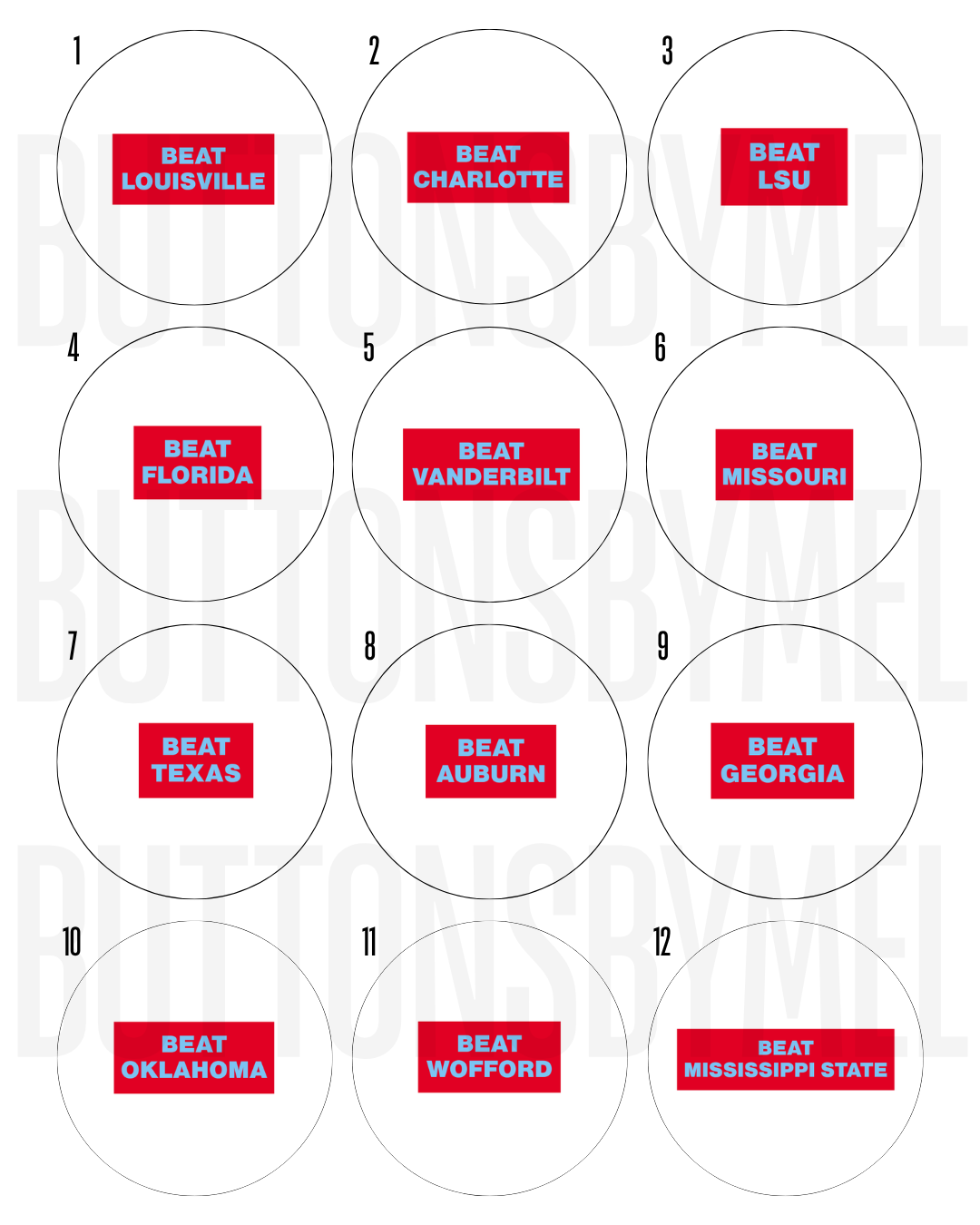 OLE MISS Gameday Buttons