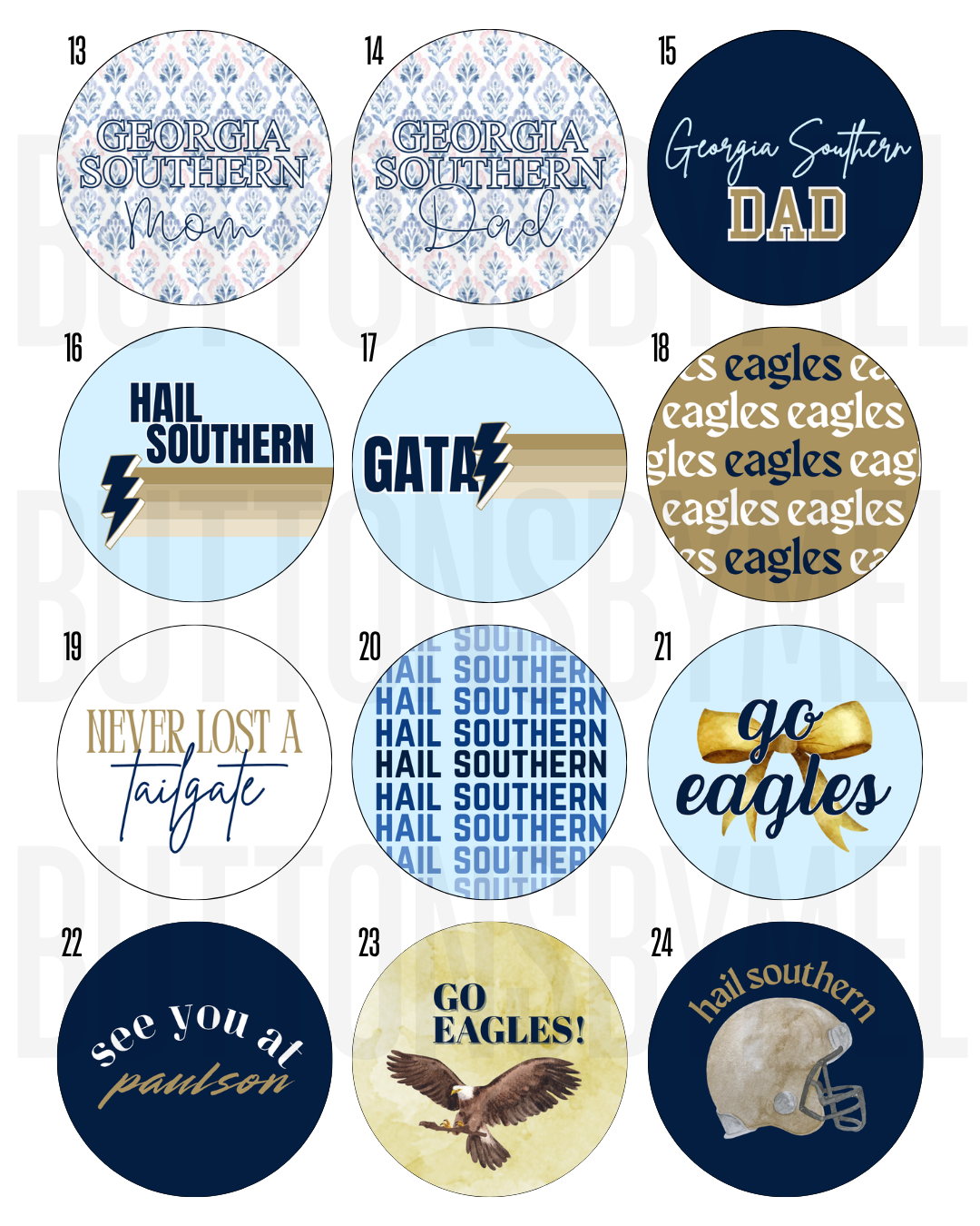 GEORGIA SOUTHERN Gameday Buttons
