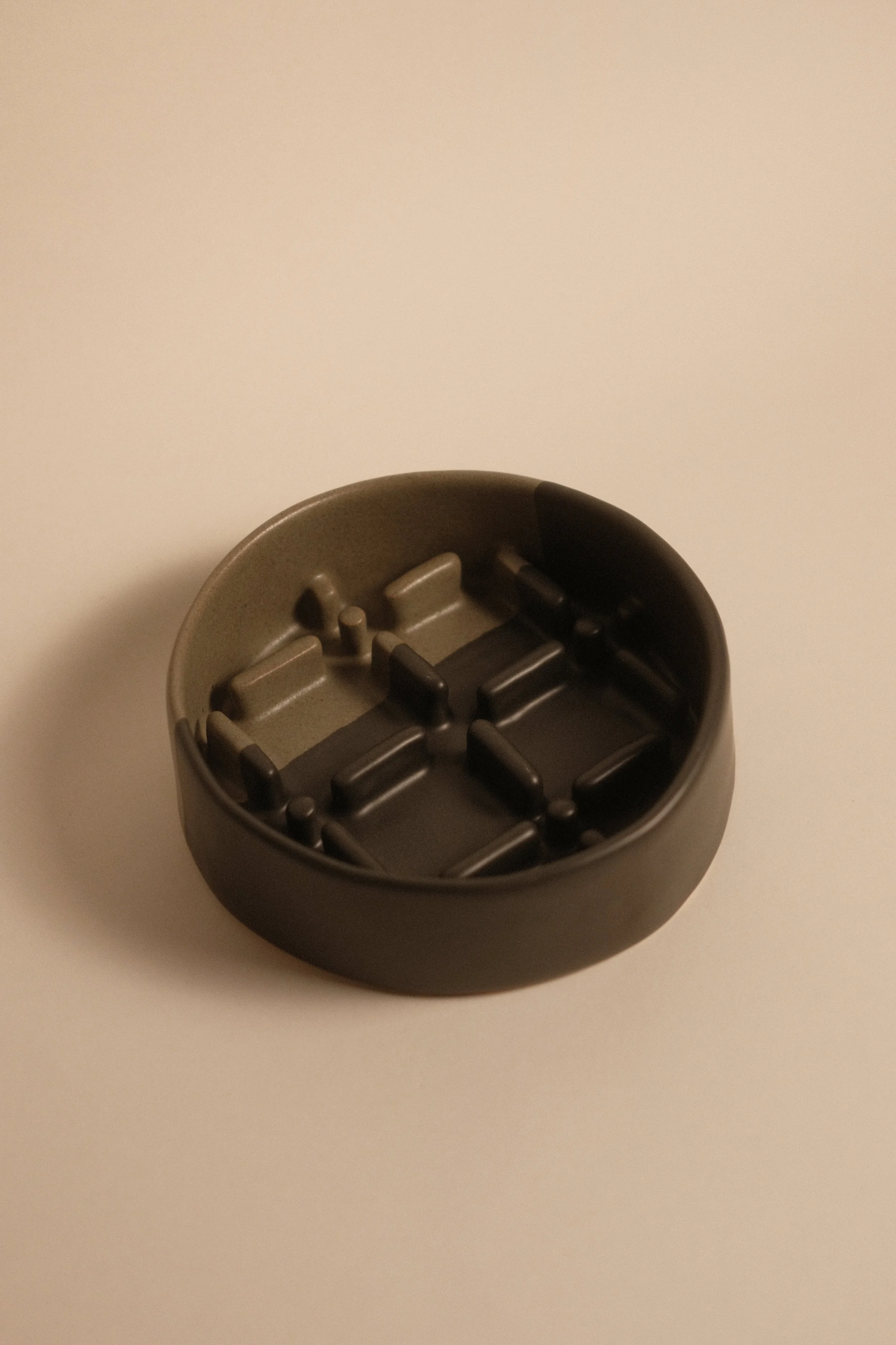 Slow Feed Pet Bowl in Greys