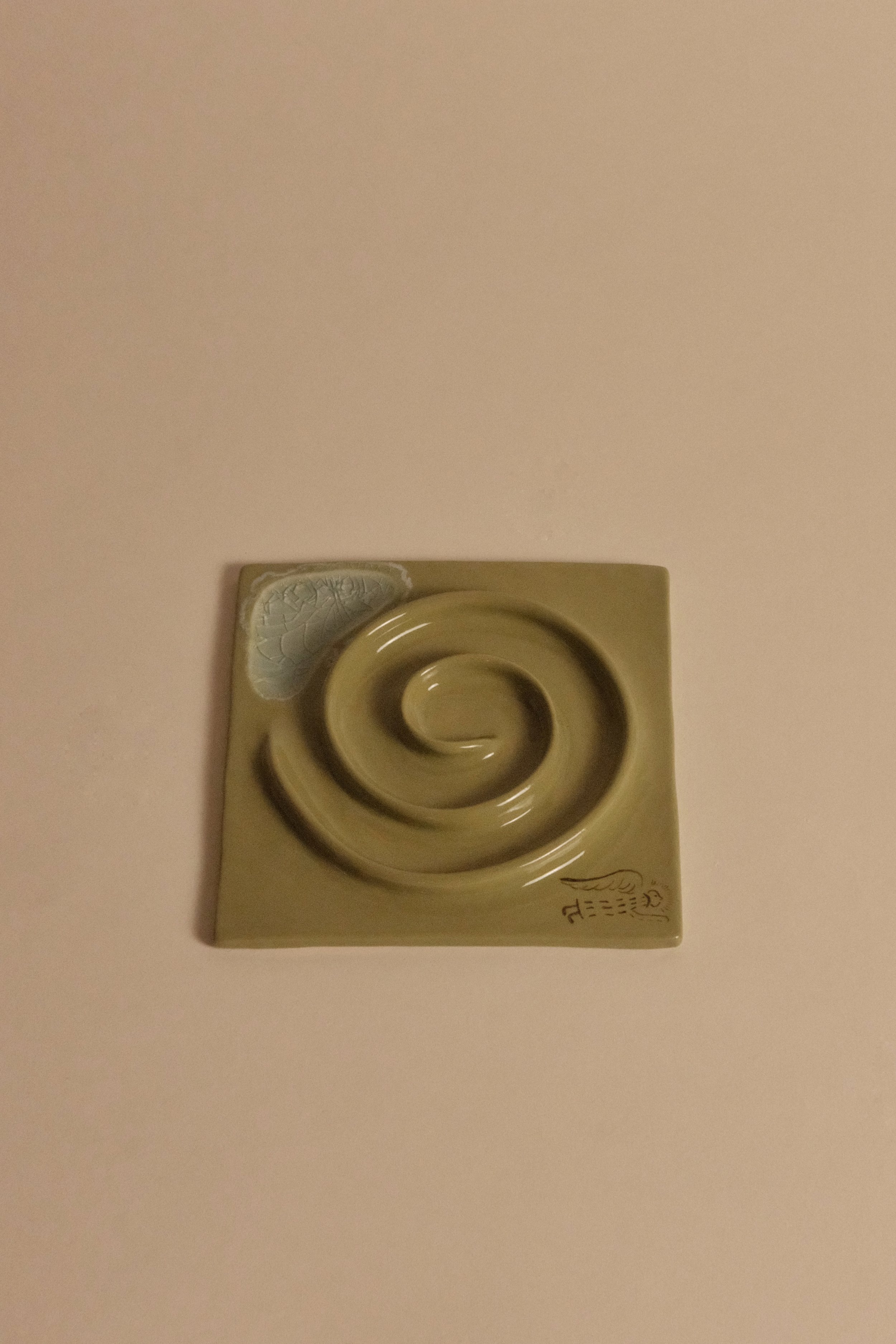 Spiral Jewelry Dish in Green