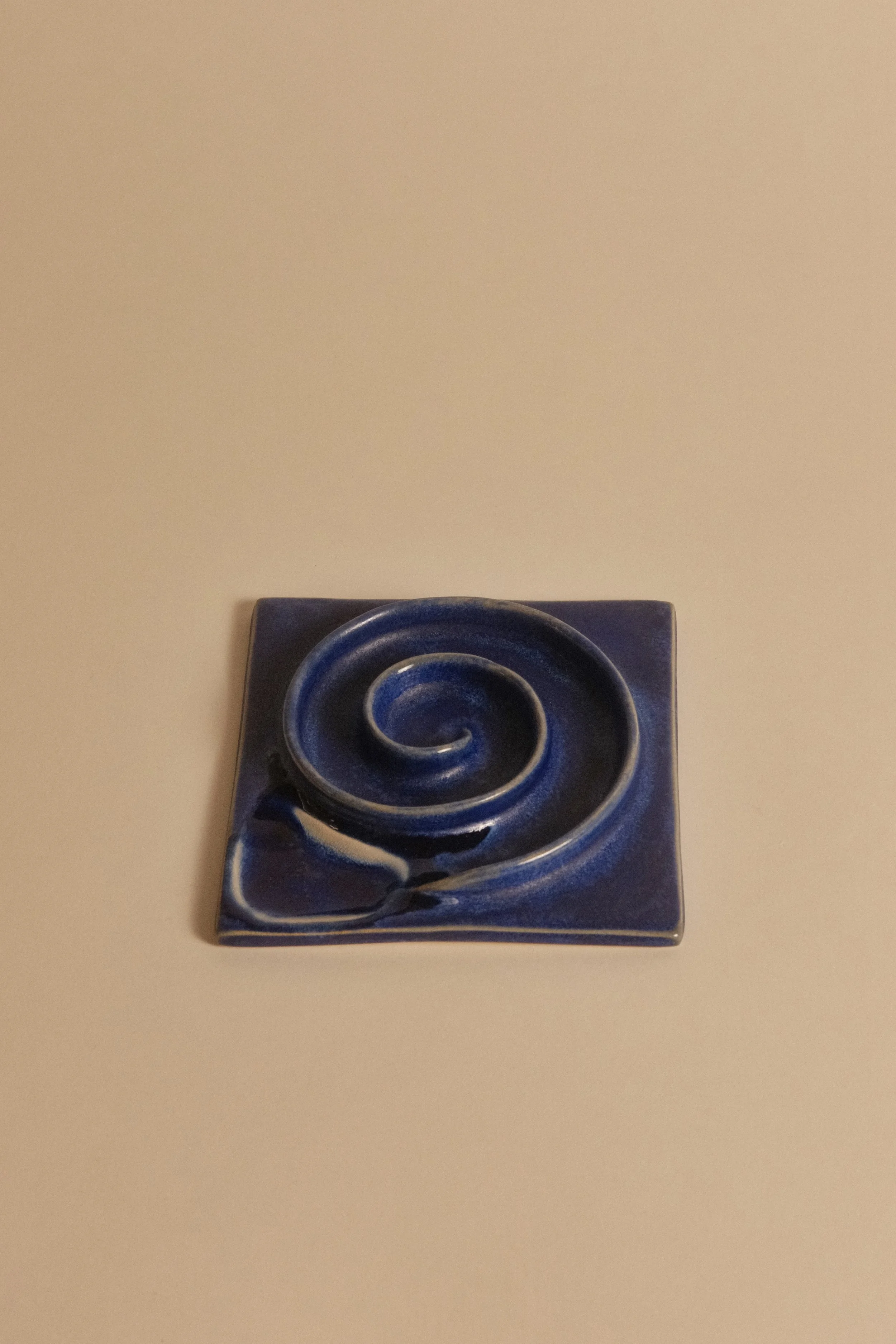 Spiral Jewelry Dish in Blue