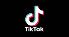 TikTok logo on a black background