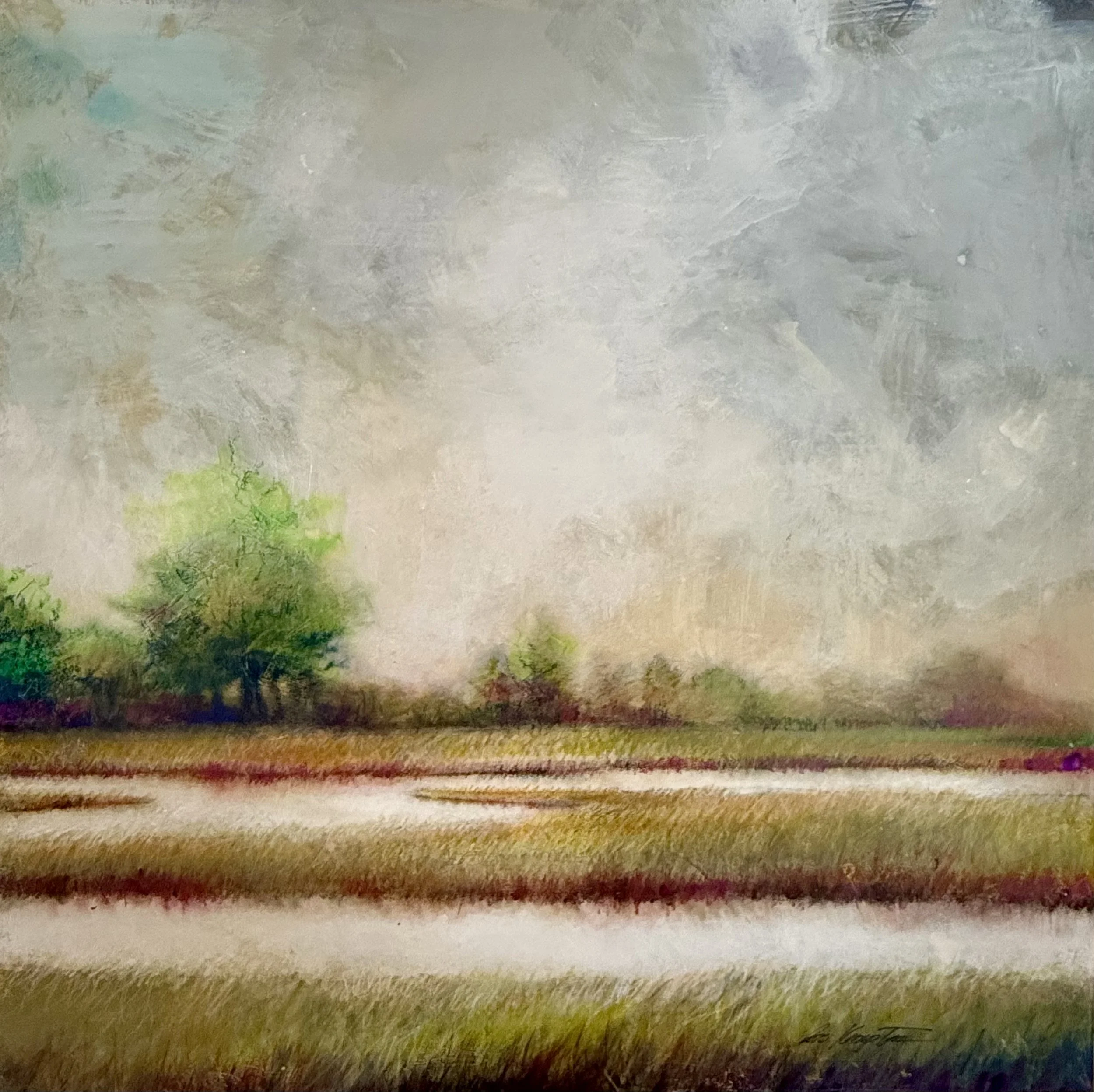 MARSHLANDS 48x60; acrylic on canvas