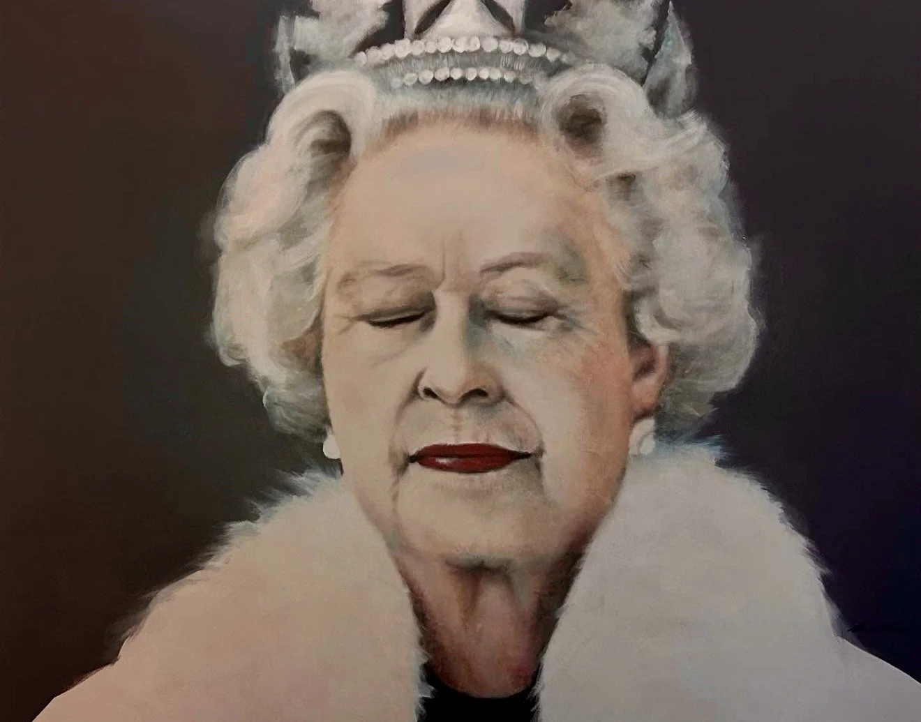 TRIBUTE TO THE QUEEN 60x72; acrylic on canvas