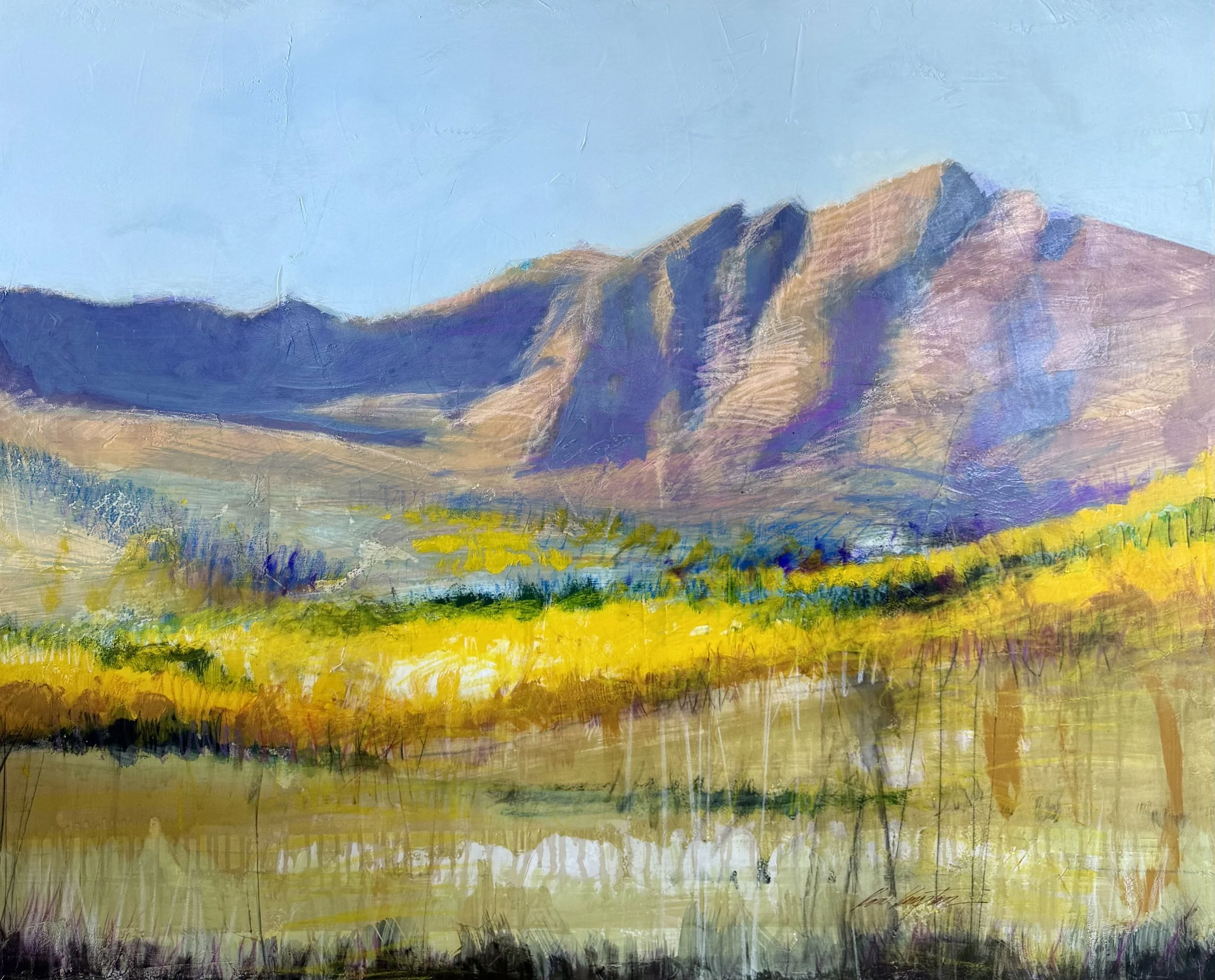 GOLDEN DRIFT 48x60; acrylic on canvas