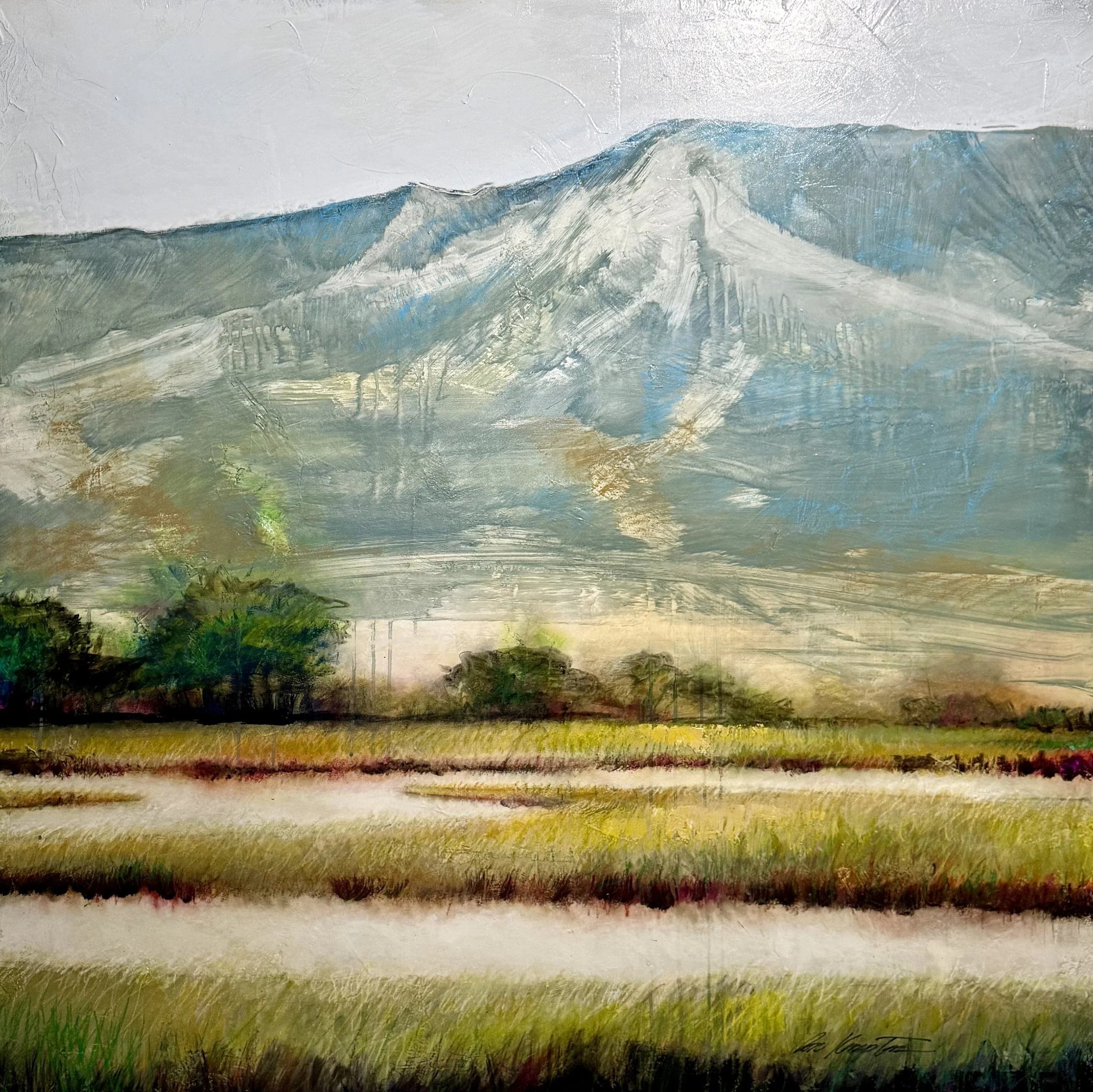 WETLANDS 48x48; acrylic on canvas