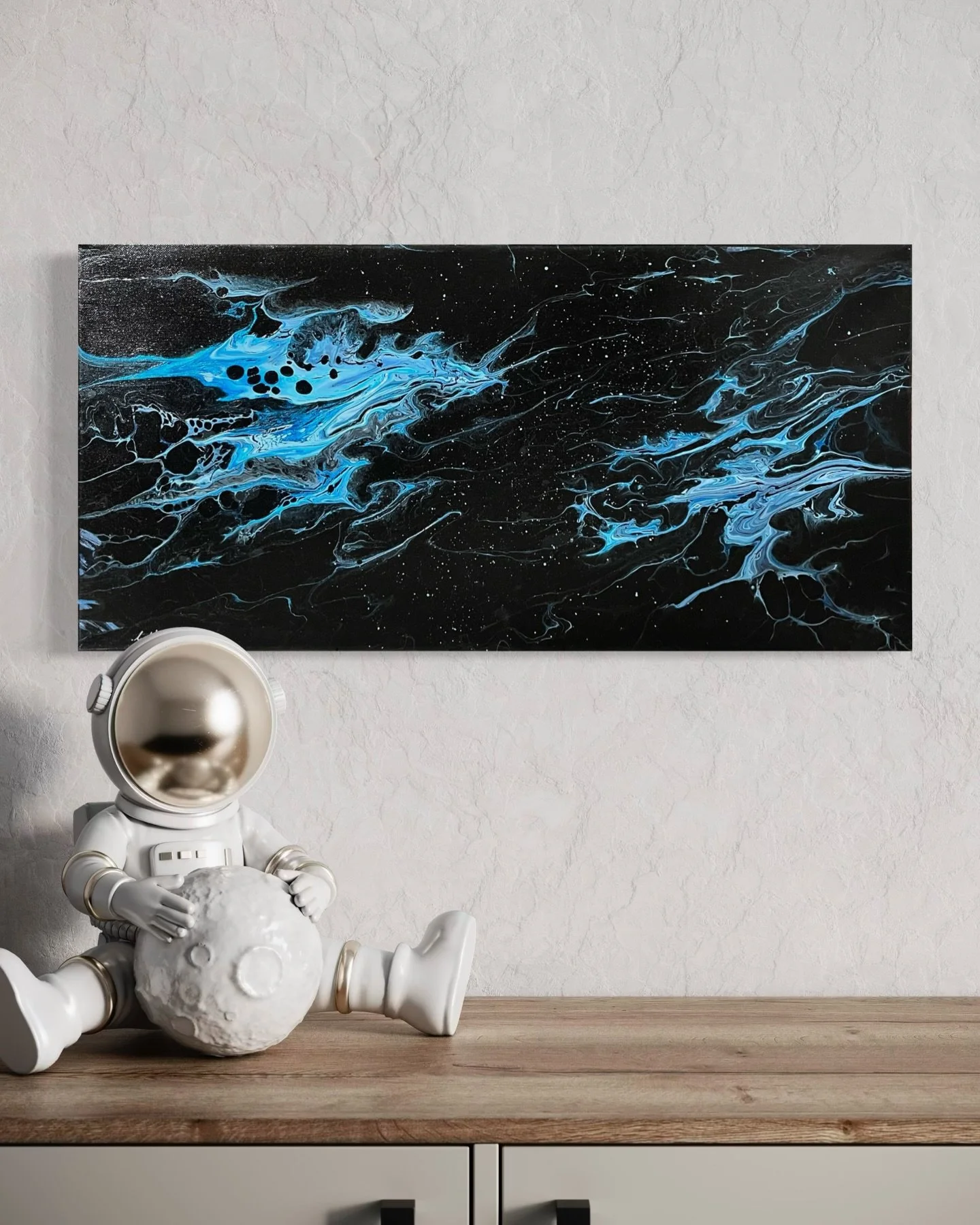 Sky collection, acrylic, photography. Nature is the best artist, and l am just its student 🩵💙🩶 @mwolfe.art 

#acrylicpainting #cosmospainting #skyscape #abstractpainting #localartist