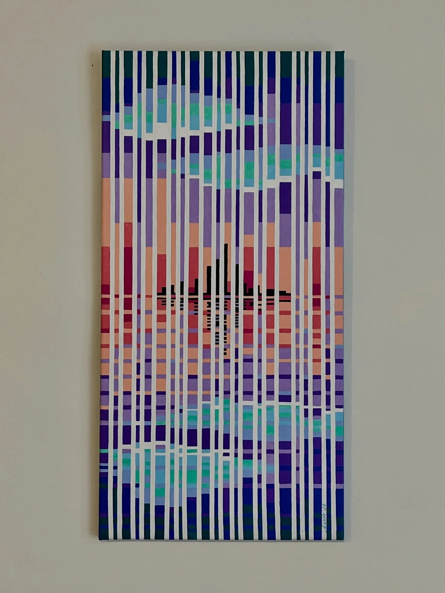 What started as a study in reflection but turned into something more&mdash;balance, harmony, and a sense of being held together. Made to bring a quiet steadiness to the spaces we return to 💜 @mwolfe.art 
#harmony #quiettime #curated #balance #happyp