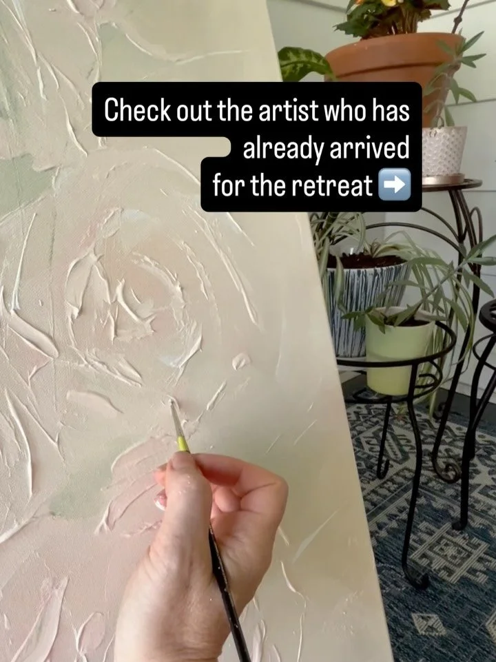 I&rsquo;m painting on the porch, and the first artist has already arrived for our upcoming artist retreat! Check out the structure this tiny architect has built!! So creative 🥰

Can&rsquo;t wait to meet the rest of the artists on June 20! DM me toda