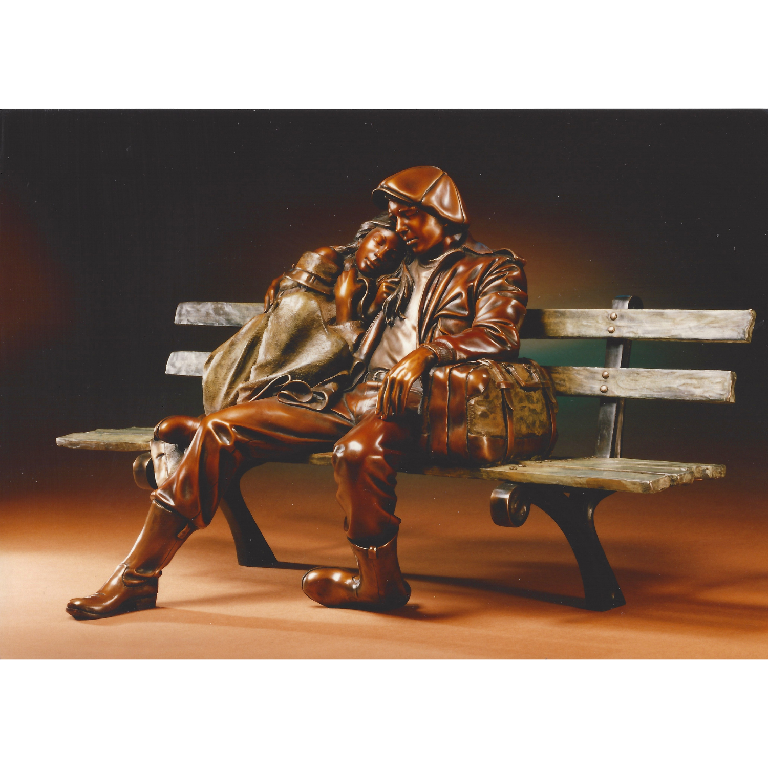 Departure - Bronze Couple Sculpture by George Lundeen
