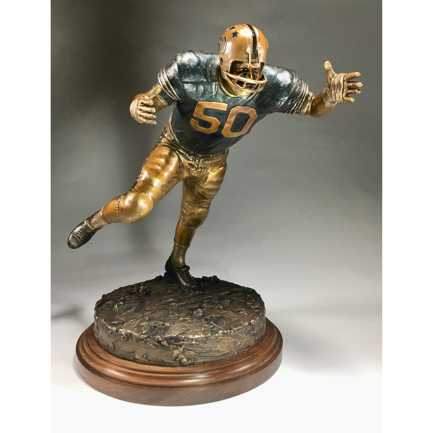 Dick Butkus - Bronze Athlete Sculpture by George Lundeen