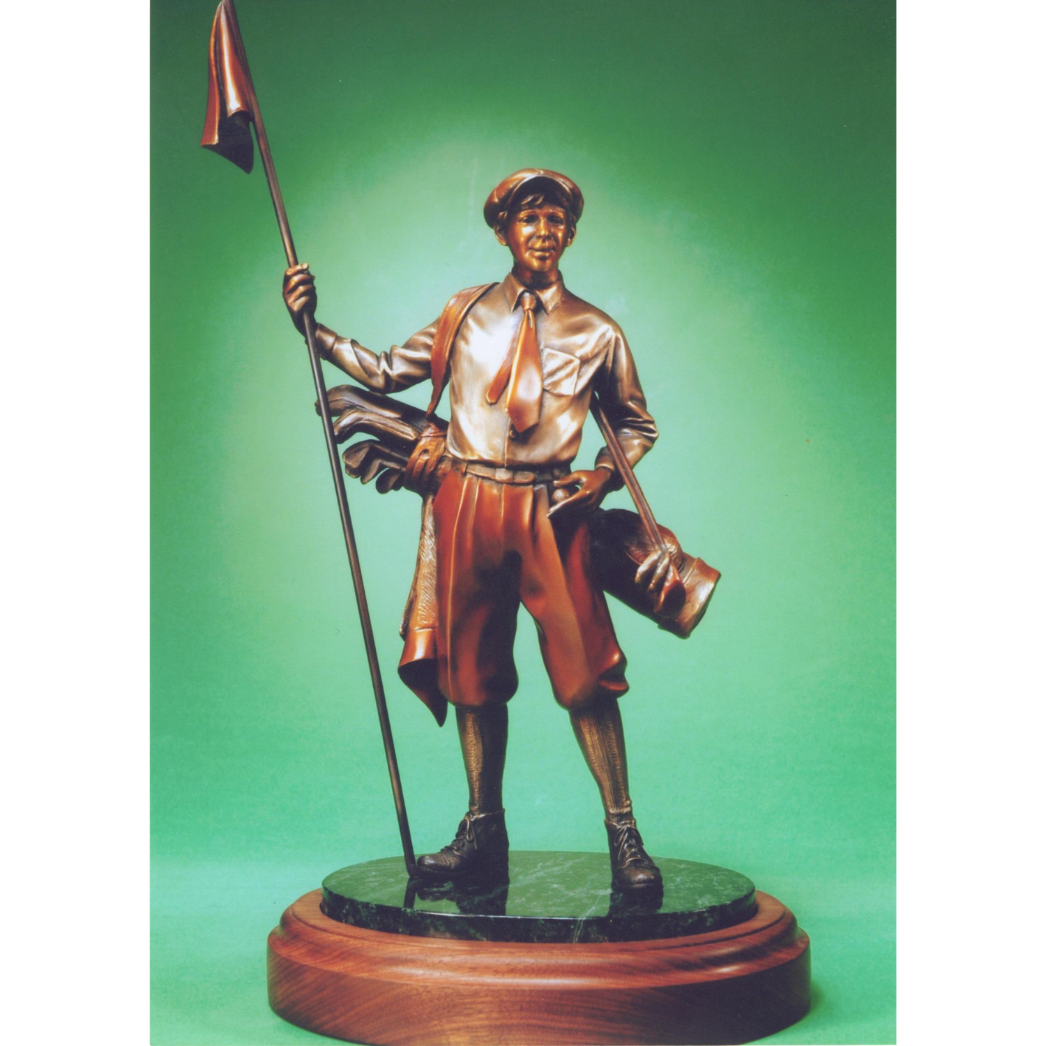 Caddy - Bronze Golf Sculpture by George Lundeen