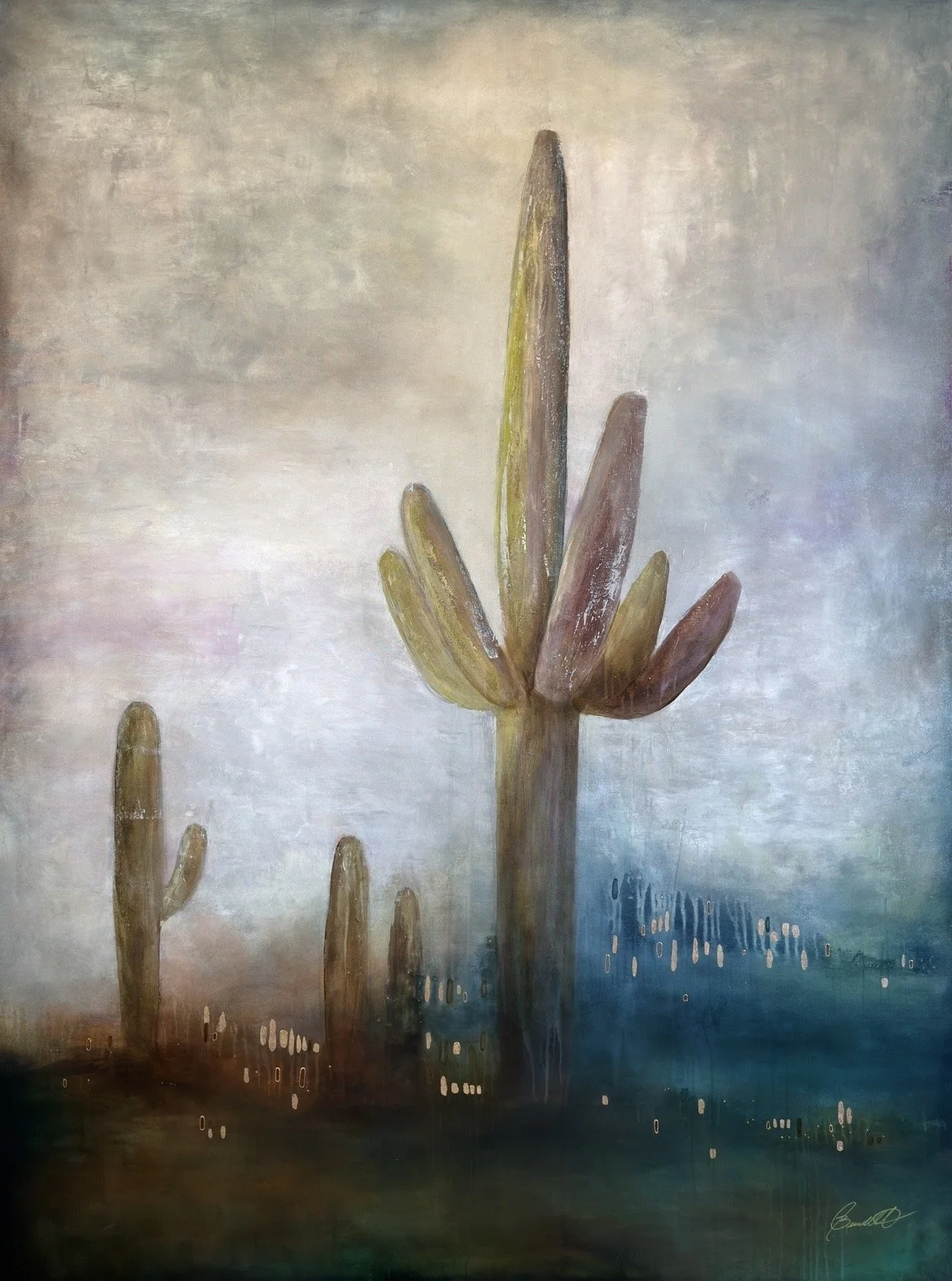 Where She Stands, the Light Remains  72x54"