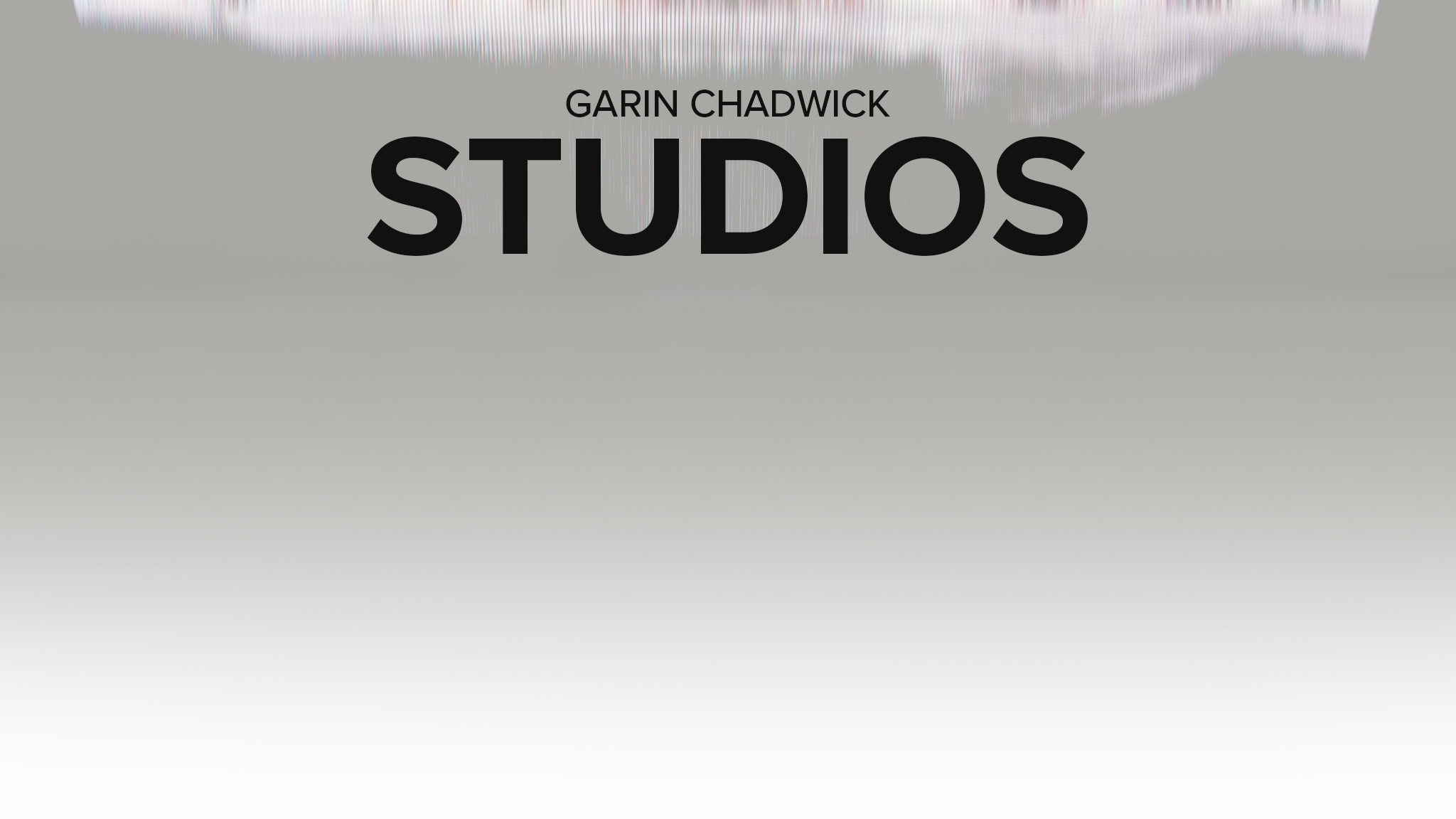 Introduction to Garin Chadwick Studios with the title 'STUDIOS' in bold black letters.