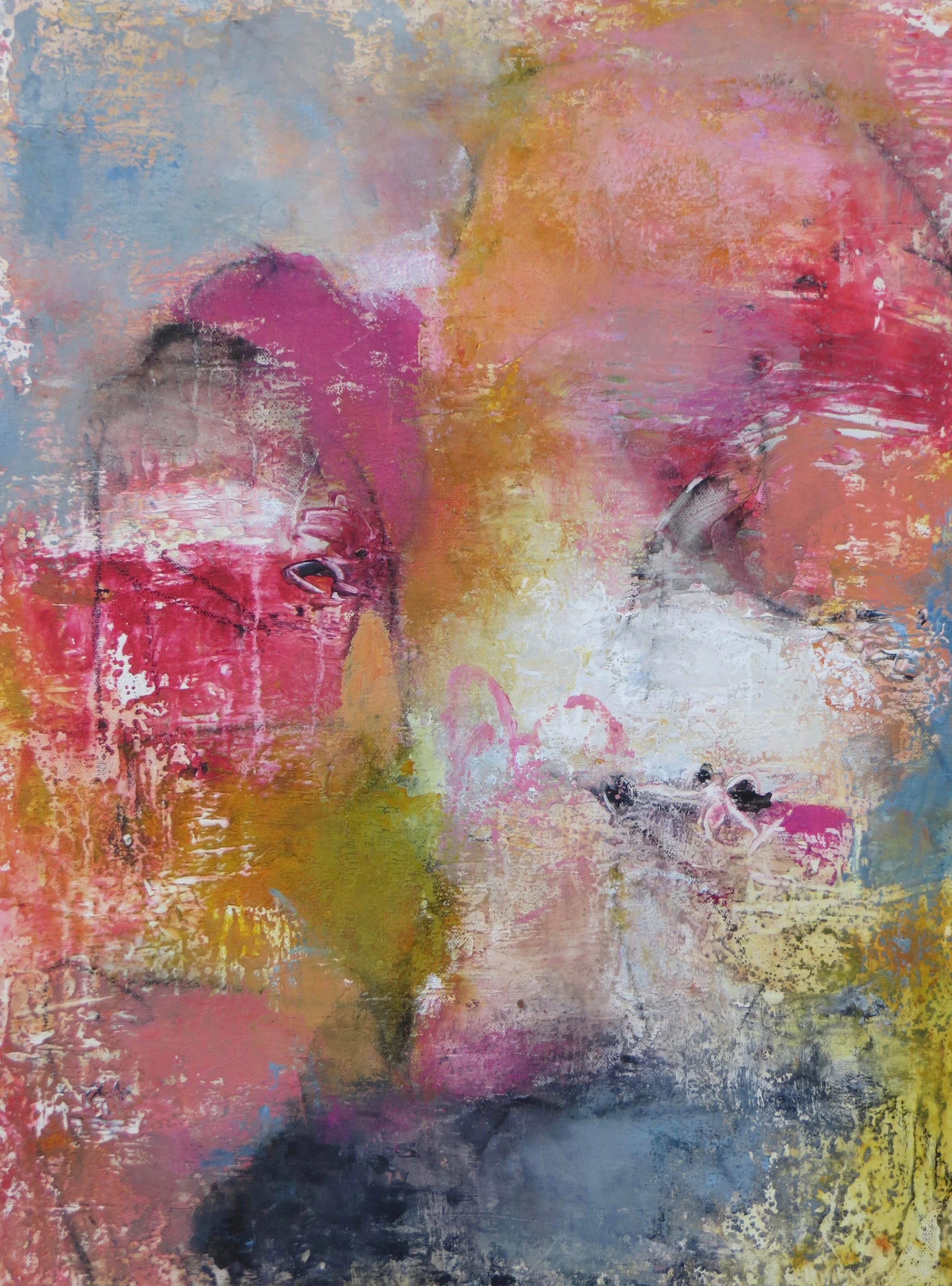 Joyful Noise, mixed media on canvas, 24"x18"