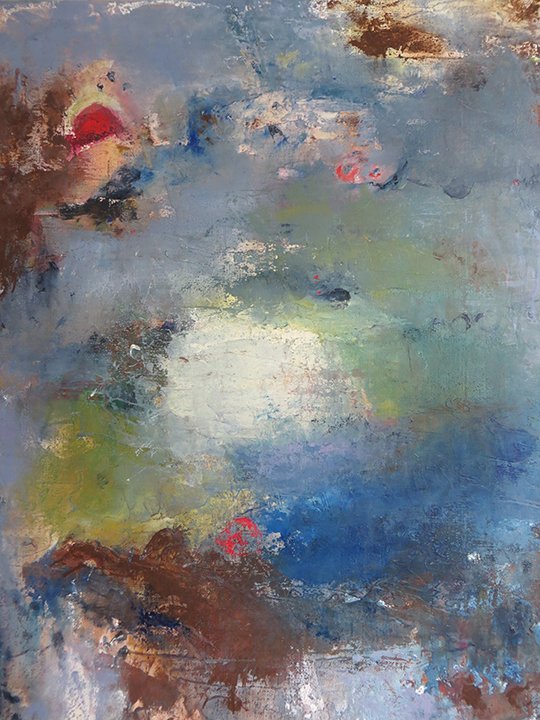 Misty Revelations, mixed media on canvas, 24"x18"