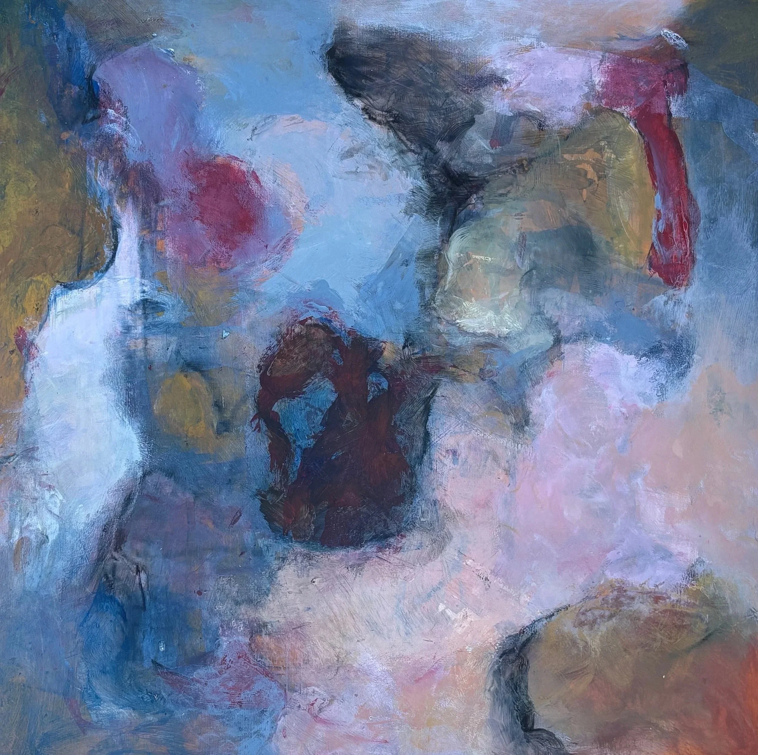 Bring in Meaning, 
mixed media on cradled wood panel, 12"x12"
