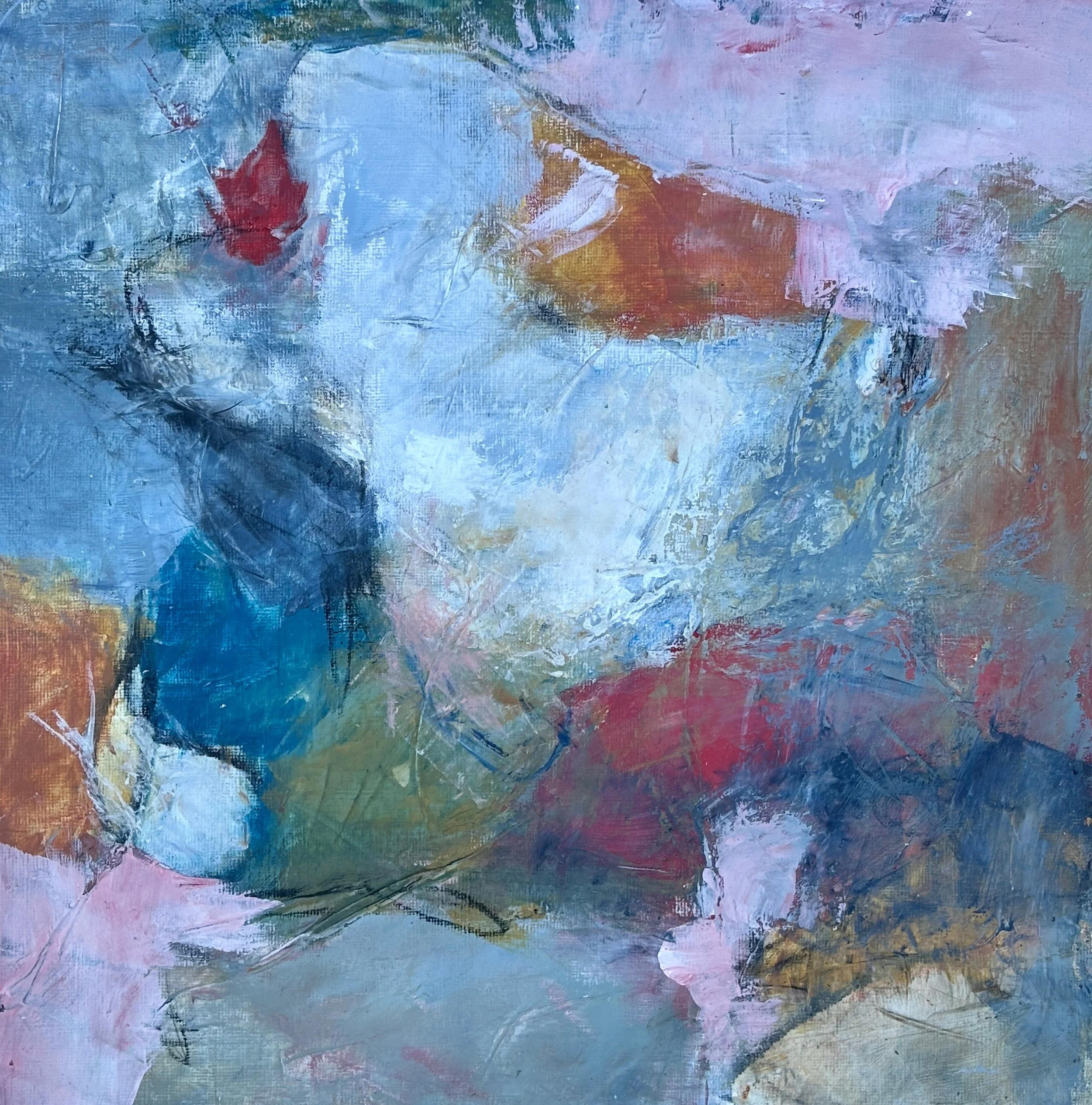 Another Path, 
mixed media on cradled wood panel, 12"x12"
