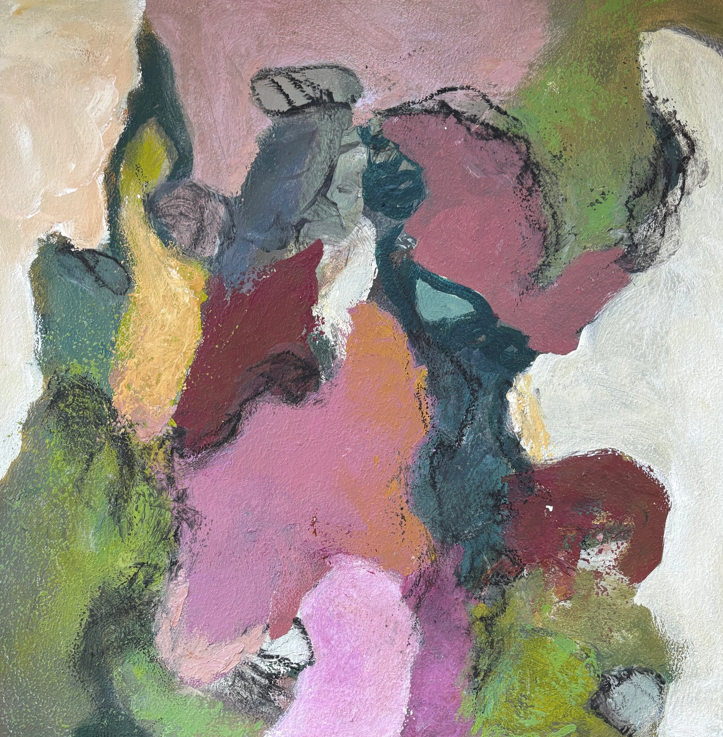 Things Change, 
mixed media on cradled wood panel, 12"x12"