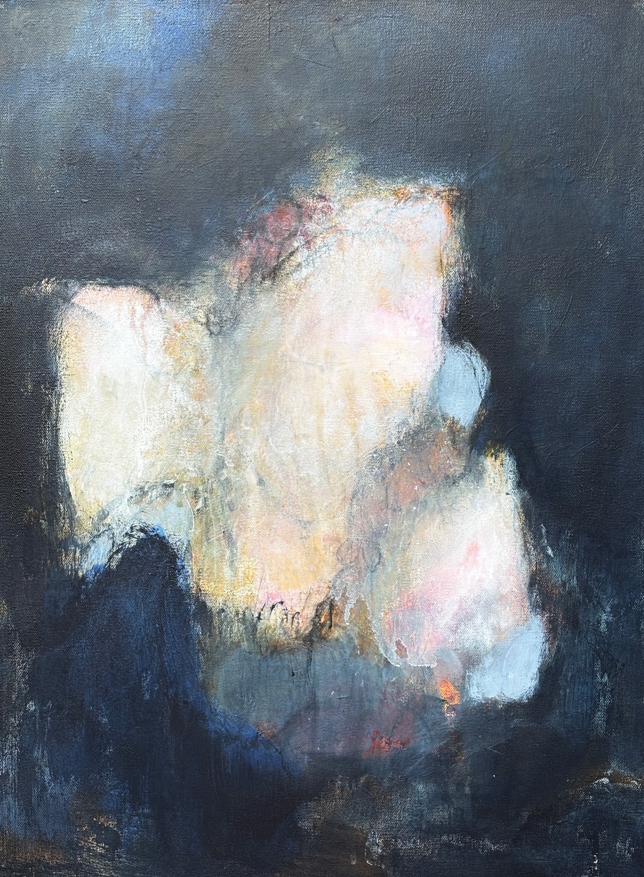 Emerging Light, mixed media on canvas, 
24"x18"