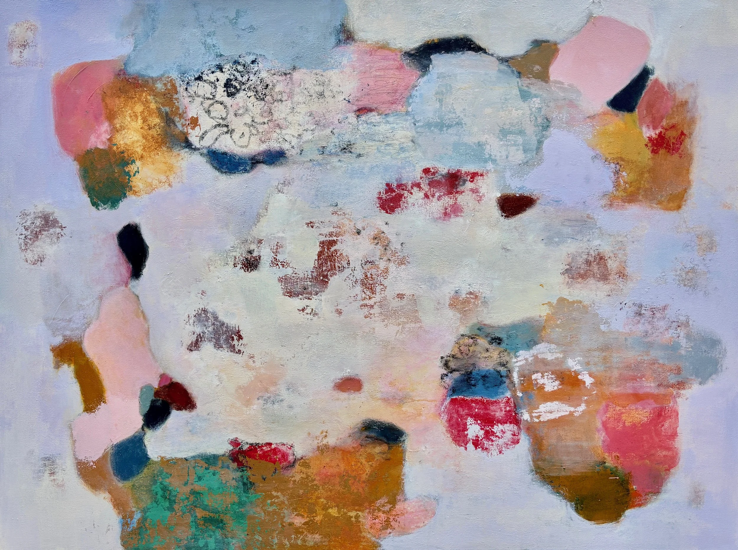 Exotic Perspectives, mixed media on canvas,
36"x48"