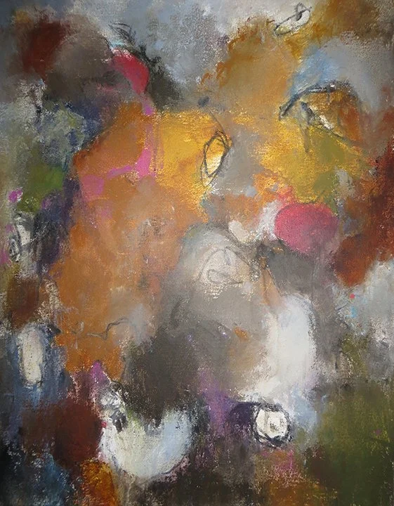 October Reflections, mixed media on canvas, 40"x30"