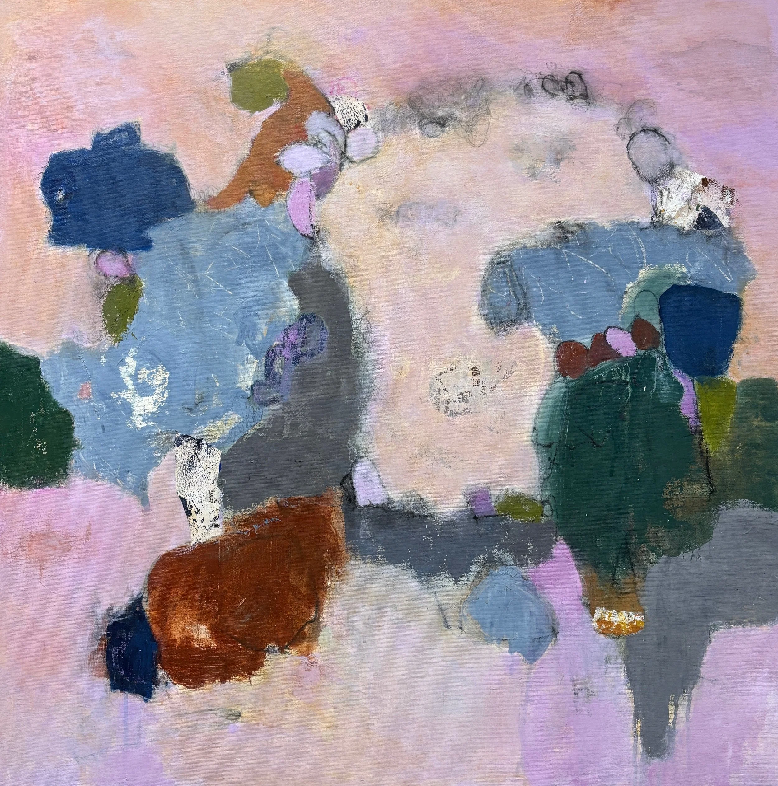 Timeless Portals, mixed media on canvas, 
 36"x36"