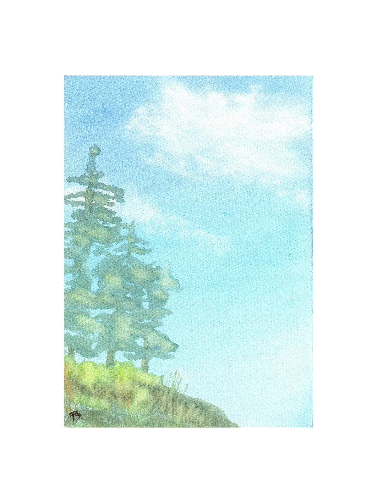 The Cape, 2024, Watercolour, 9" X 6"