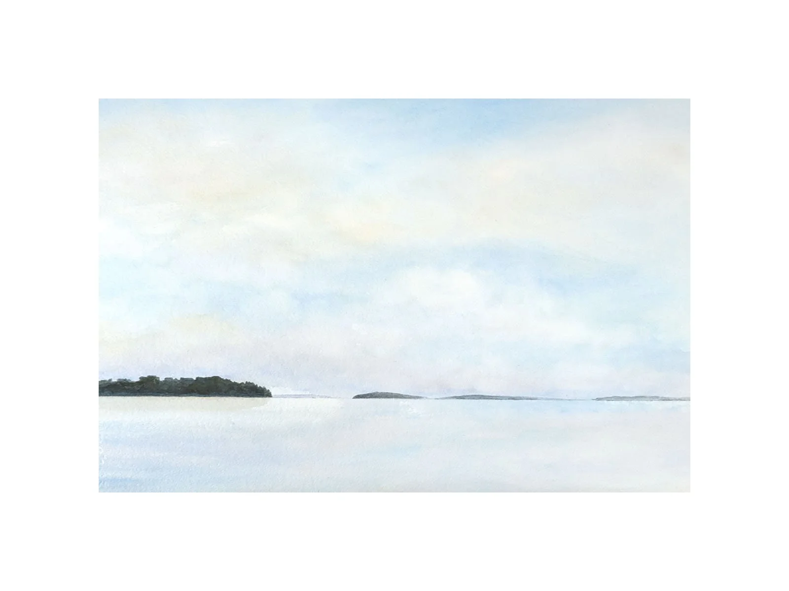 UBC and Pt Grey, 2025, Watercolour, 18"X 20"