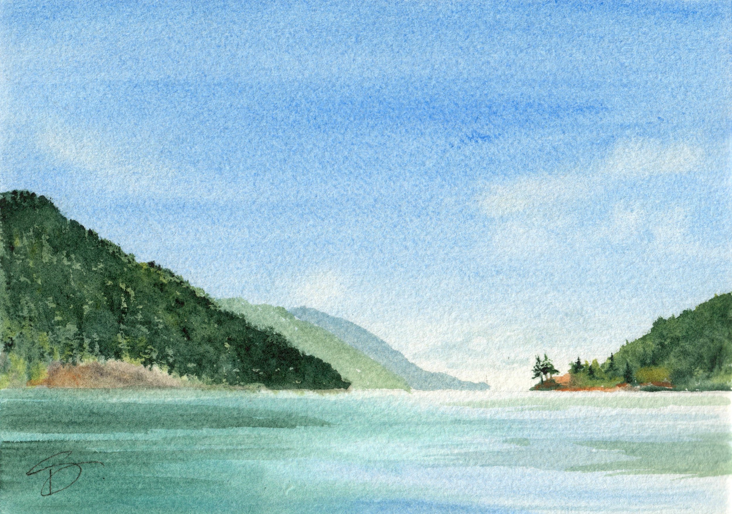 Anchorage, 2024. Watercolour, 7" X 5"