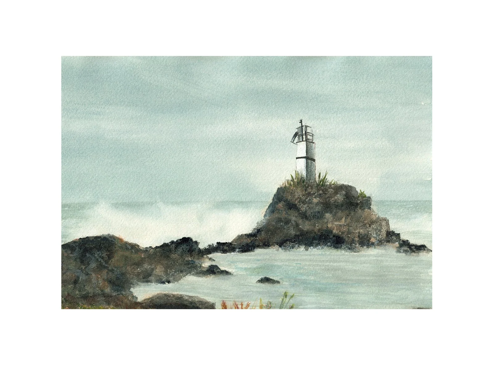 Stormy Cape, 2025, Watercolour, 9" X 12"