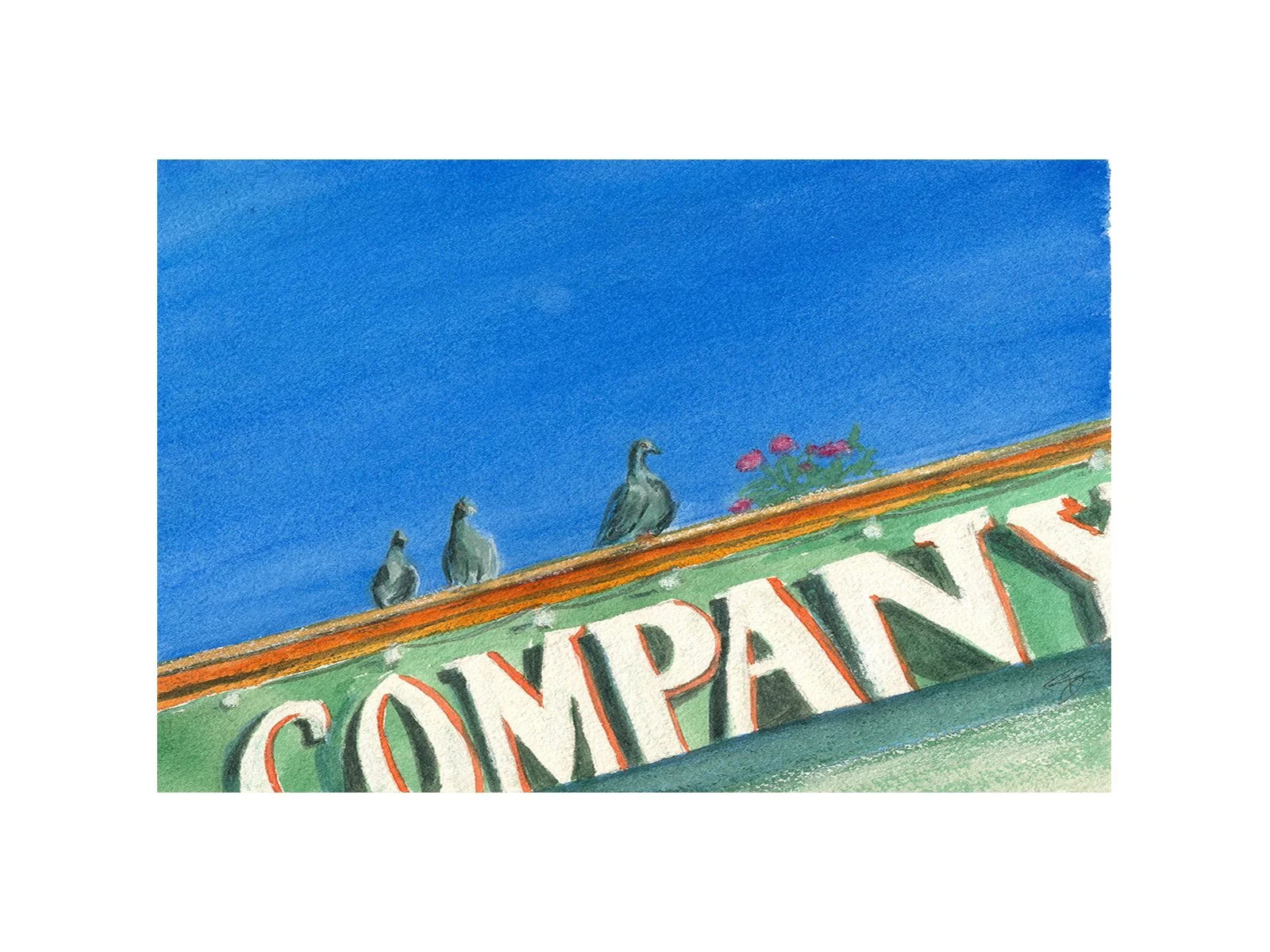 In Good Company, 2025, Watercolour, 9" X 7.25"