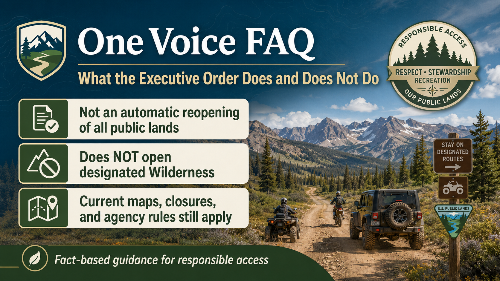 One Voice Executive order fact sheet