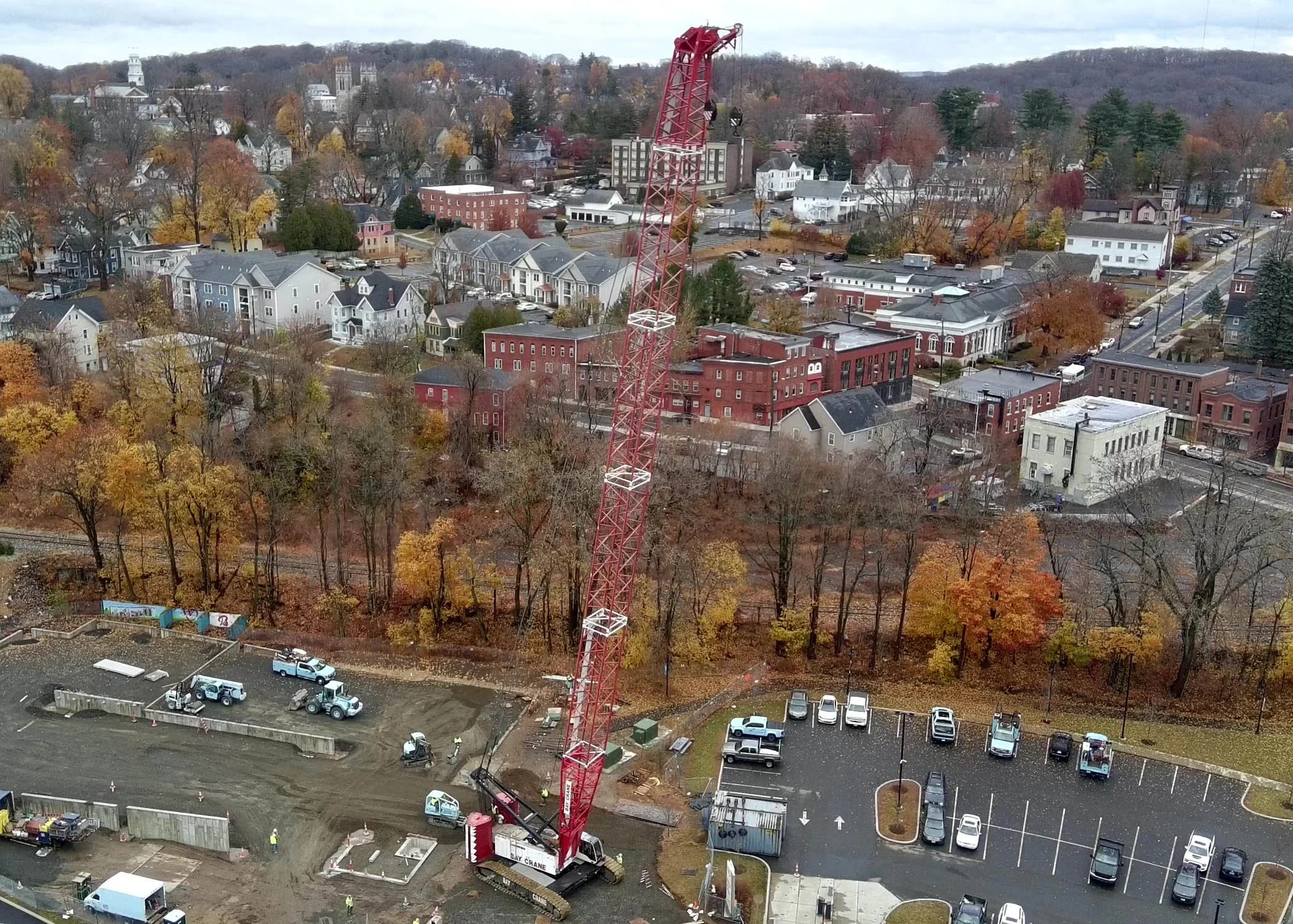 Crane for the Bristol, Connecticut Hope Street Parking Garage